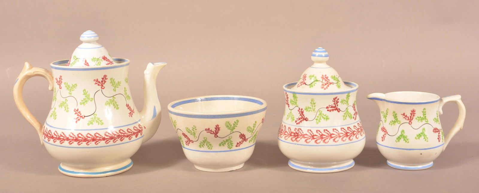 4-Piece Stick Spatter Ironstone China Tea Set. (1 of 6)