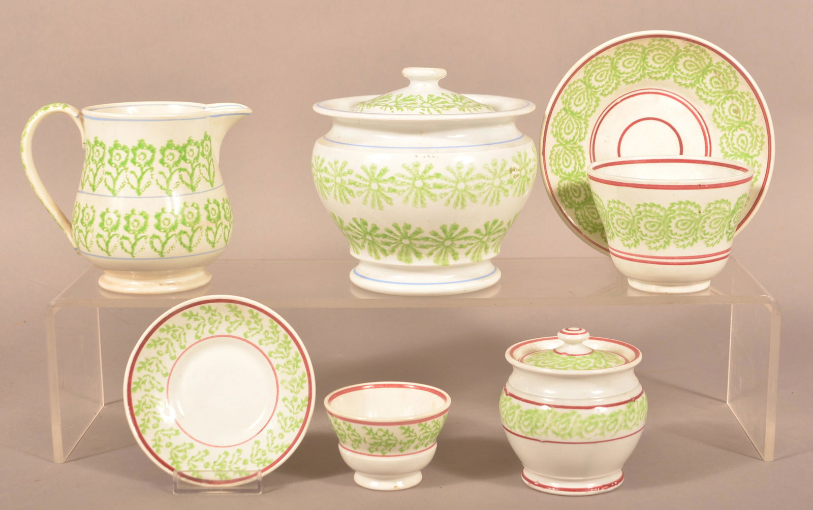 Lot of Design Spatter Ironstone China. (1 of 4)
