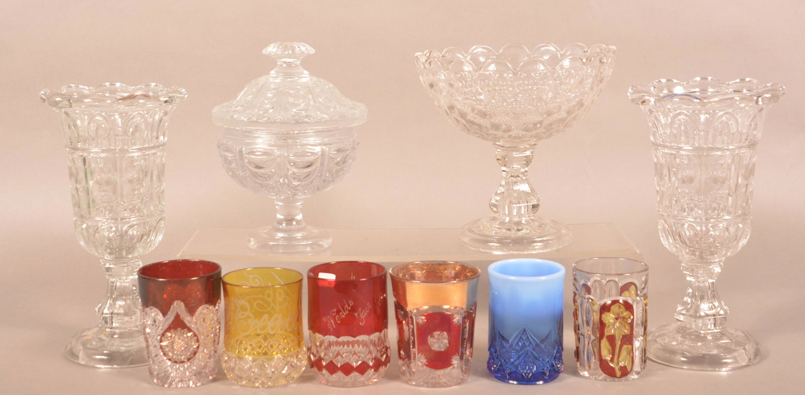 Grouping of Antique Flint and Pattern Glass. (1 of 5)