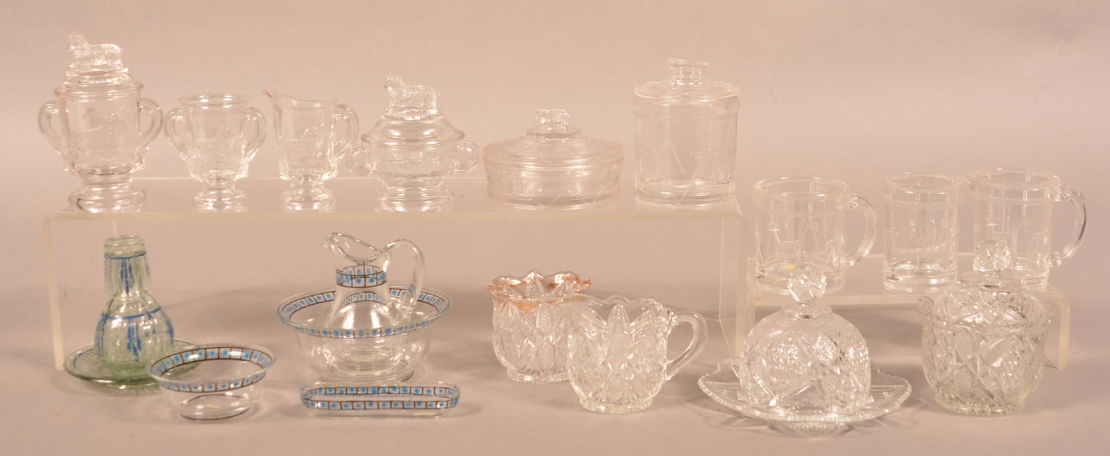 Lot of Antique Pattern Glass Children's Sets. (1 of 5)