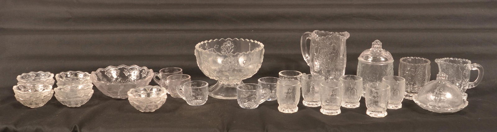 Antique Pattern Glass Nursery Rhyme Children's Sets. (1 of 5)