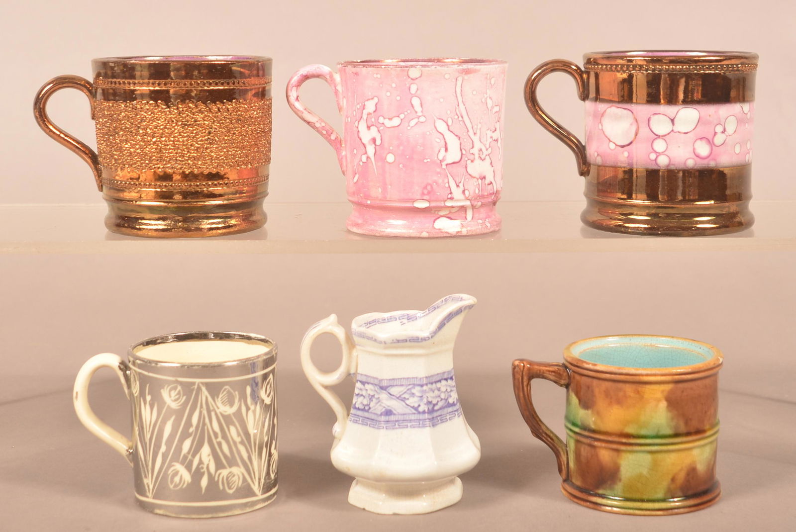 Antique China Children's Mugs and a Pitcher. (1 of 3)