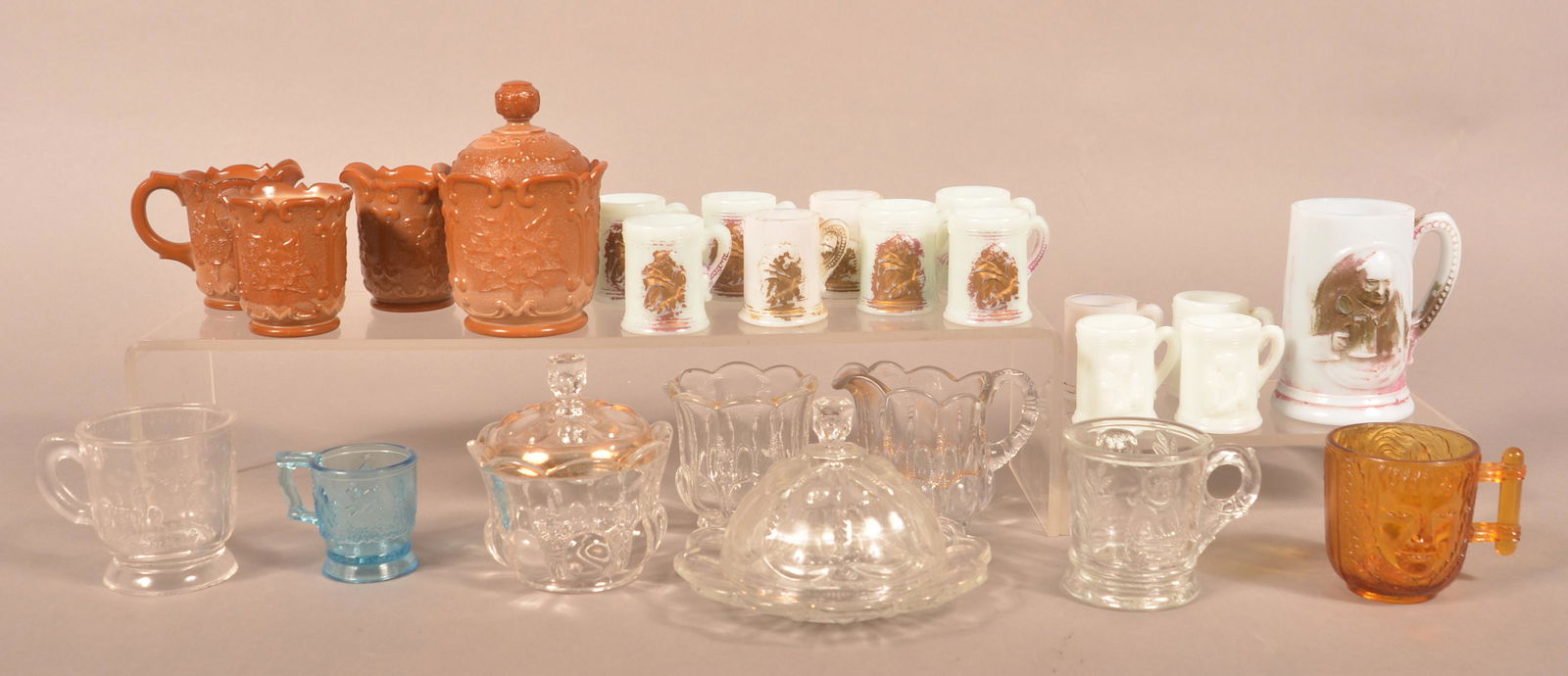 Lot of Antique Pattern Glass Children's Sets. (1 of 5)