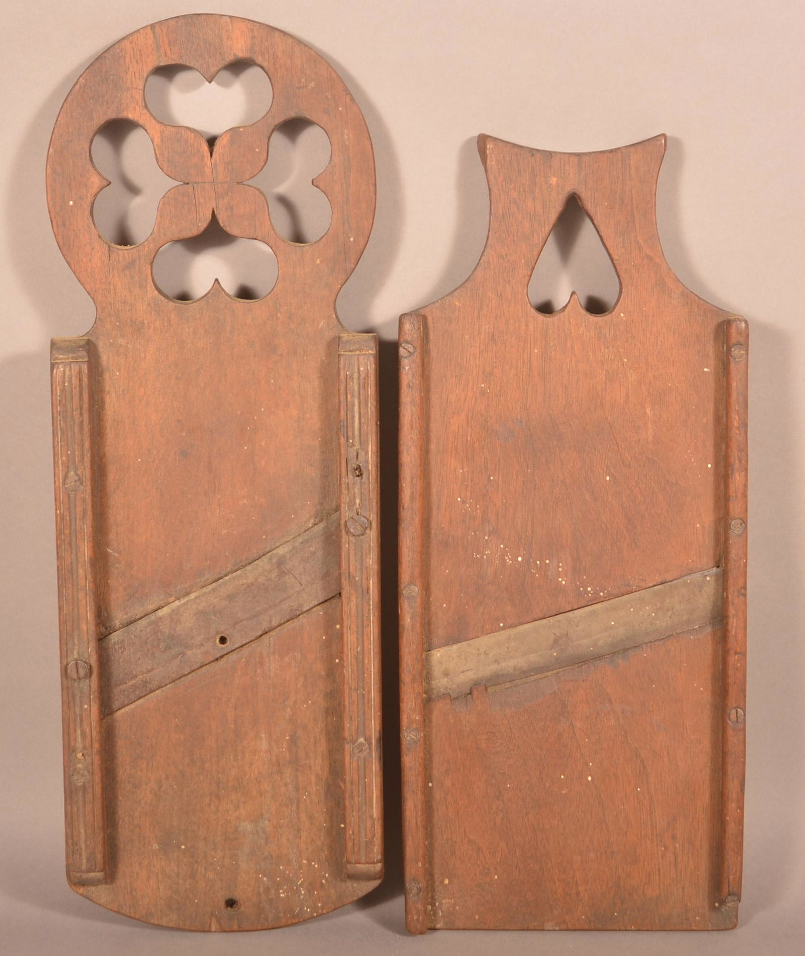 Two Antique Walnut Slough Boards. (1 of 4)