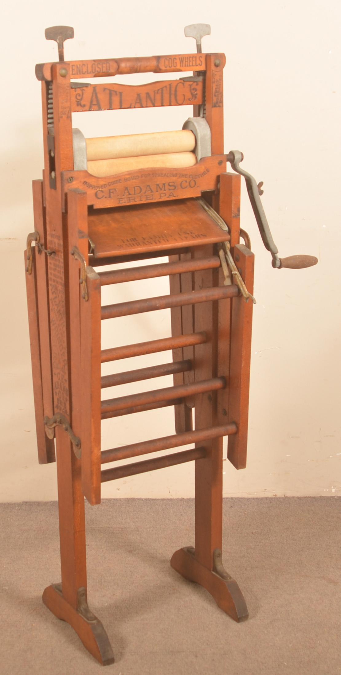 Adams Co. Erie, PA Atlantic Folding Bench Wringer. (1 of 5)
