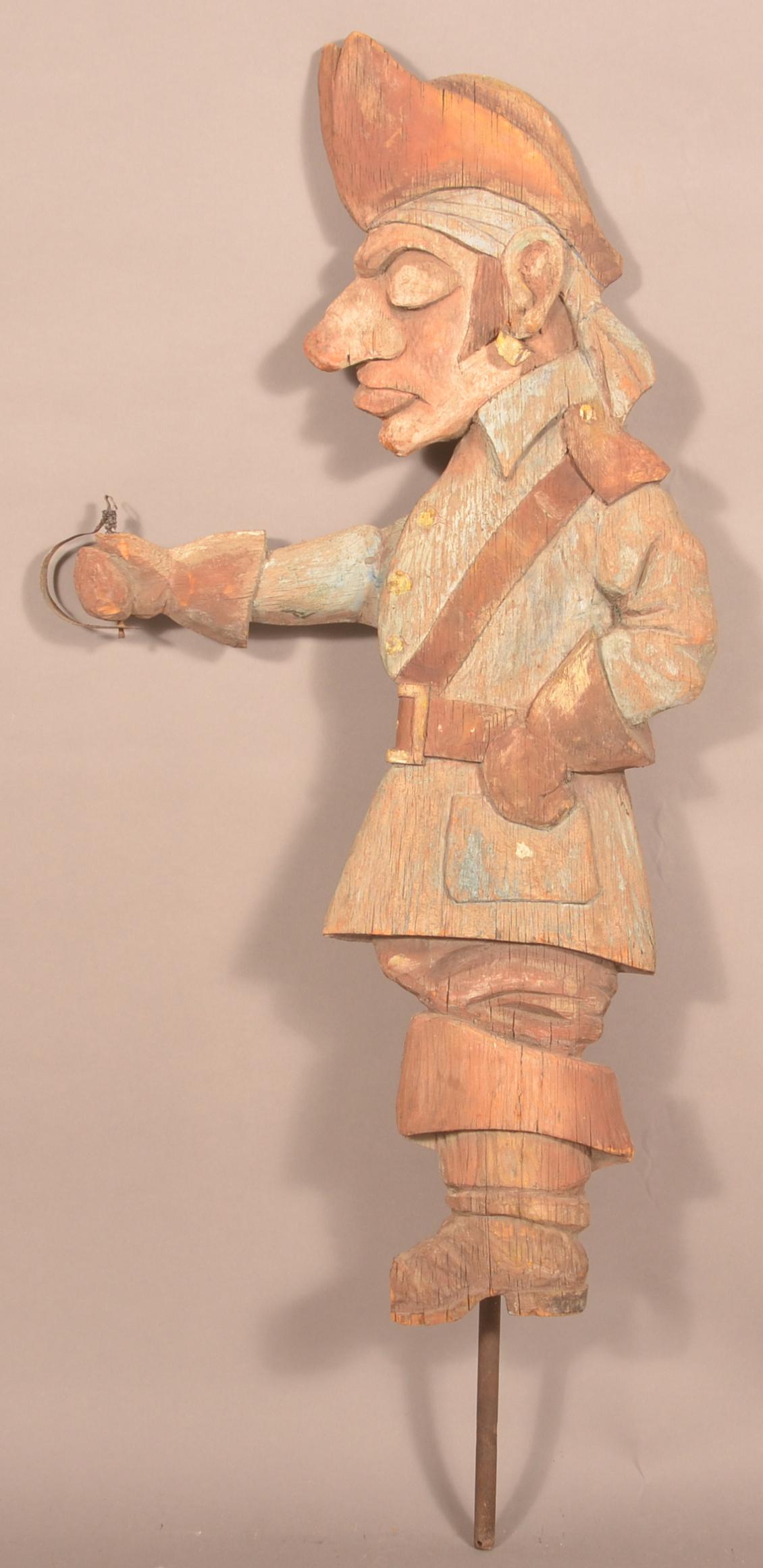 Garden Sculpture Folk Art Carving of a Pirate. (1 of 3)