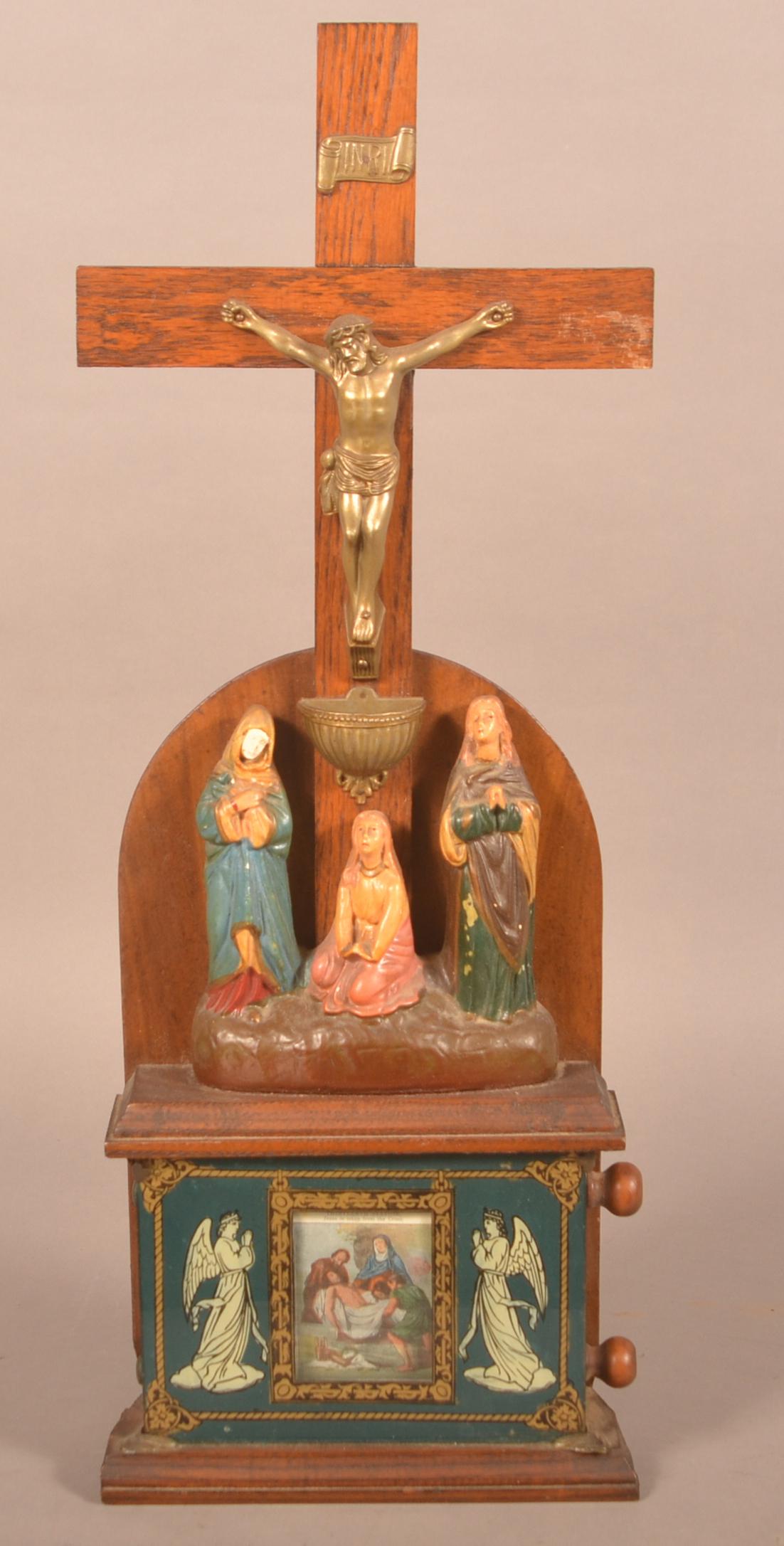 Antique/Vintage Catholic Cruciform Wall Hanging. (1 of 3)