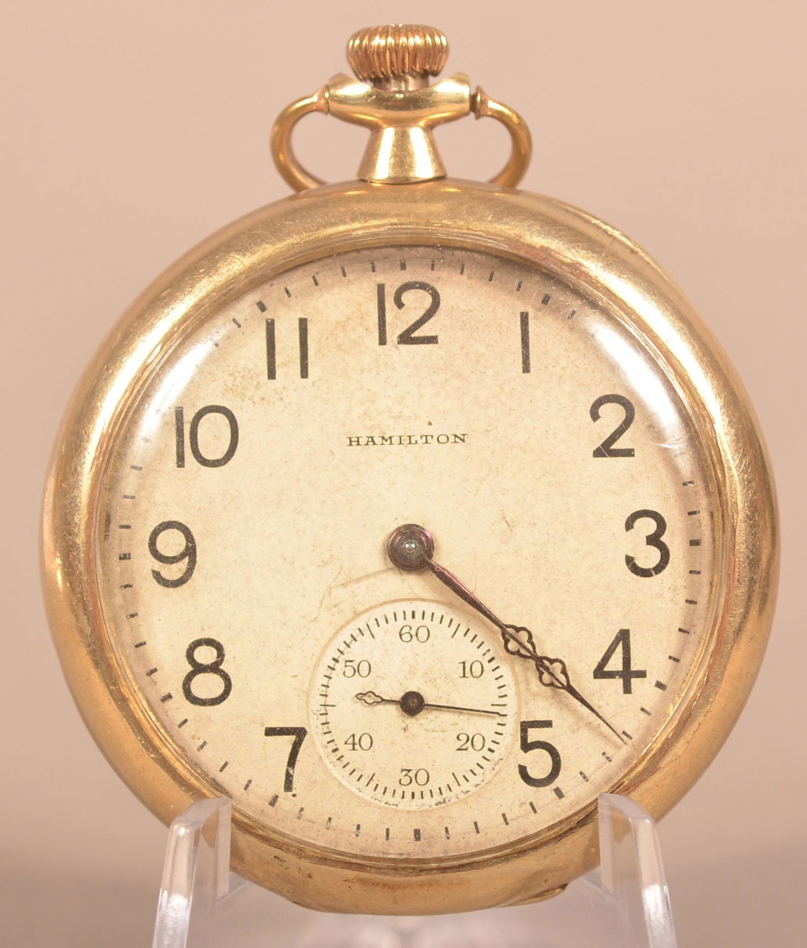 Antique Hamilton 12s Open Face Pocket Watch. (1 of 4)