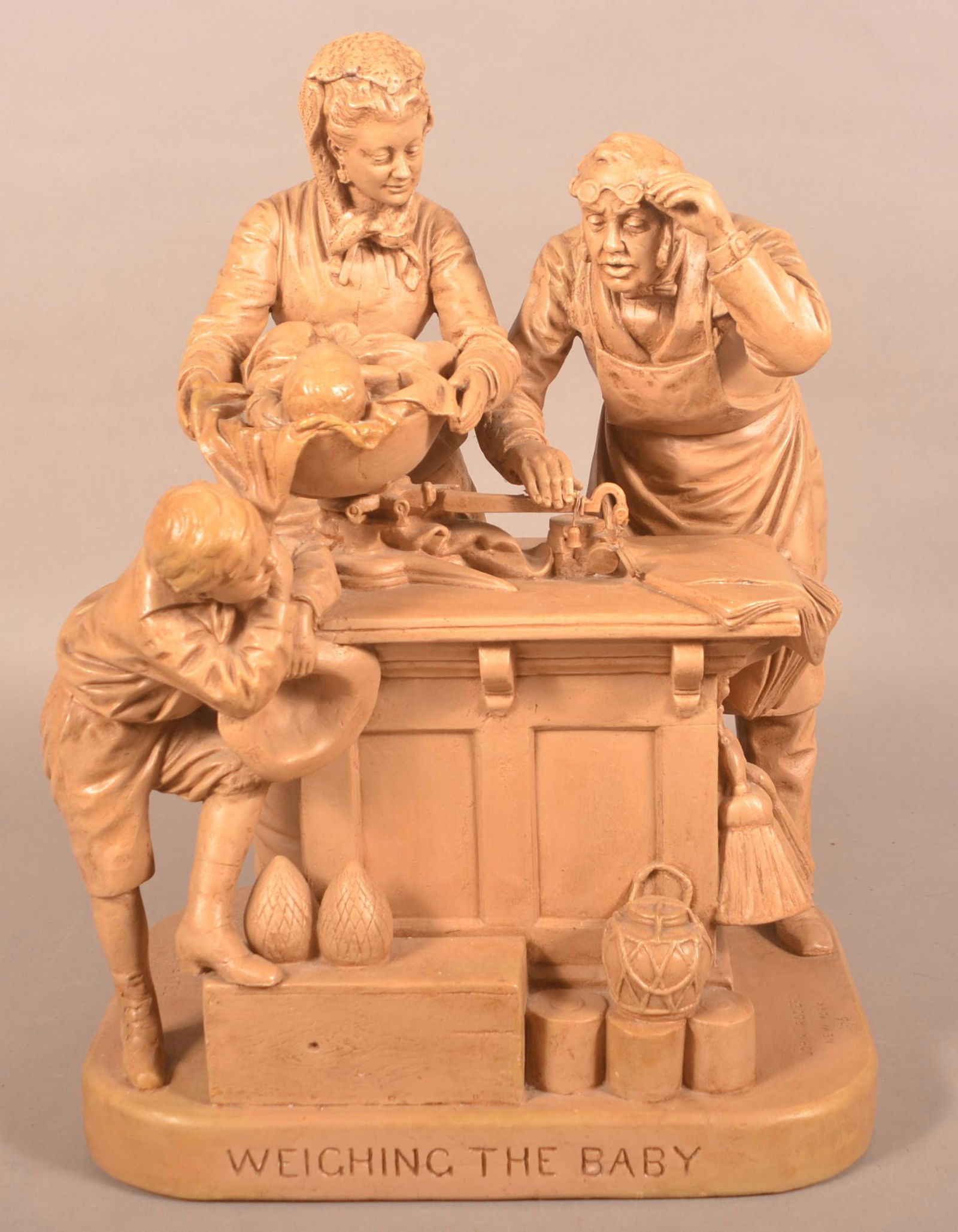 1876 John Rogers Group "Weighing the Baby". (1 of 5)