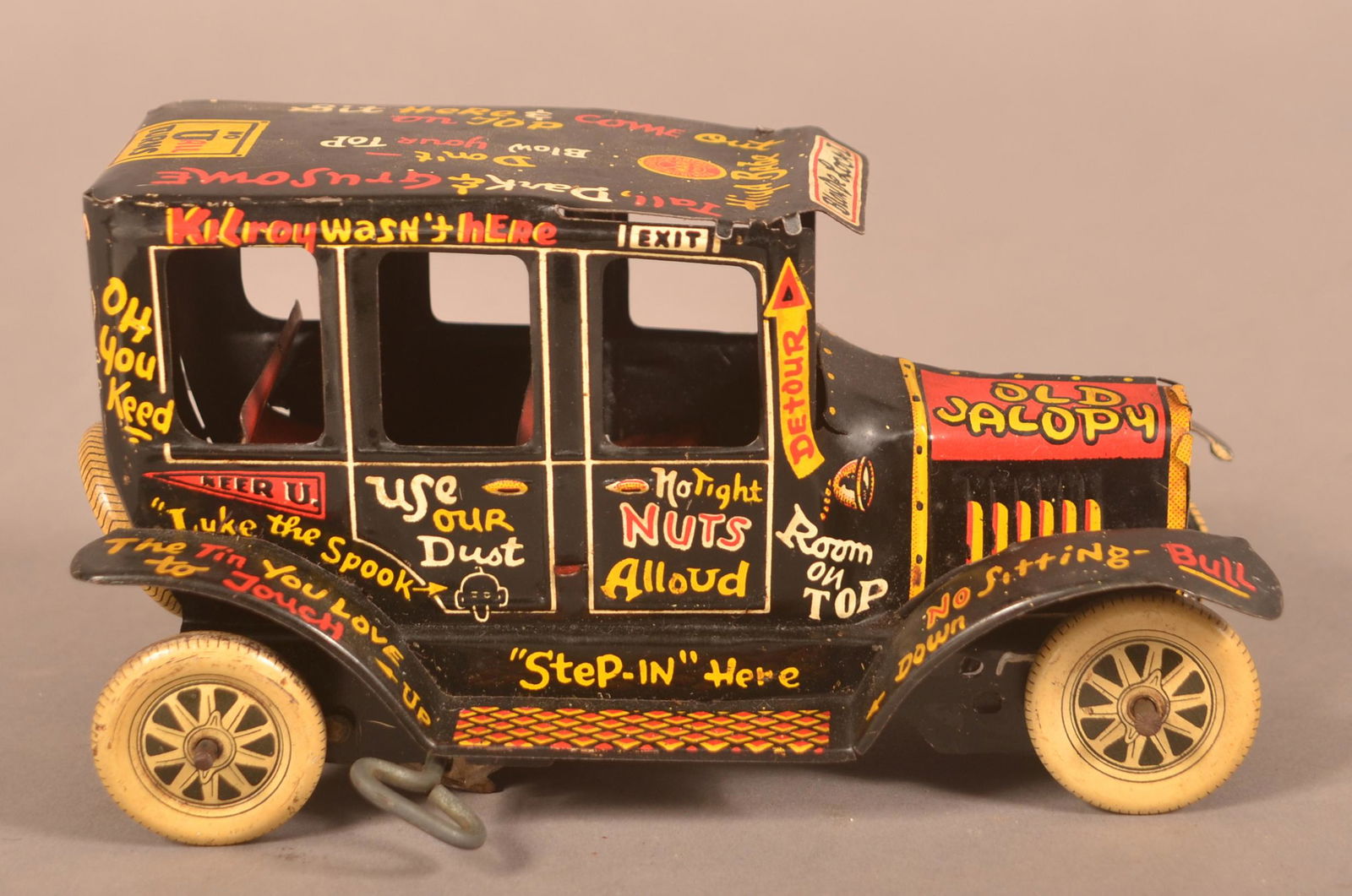 Marx Old Jalopy Tin Lithograph Wind-Up Automobile Toy. (1 of 4)