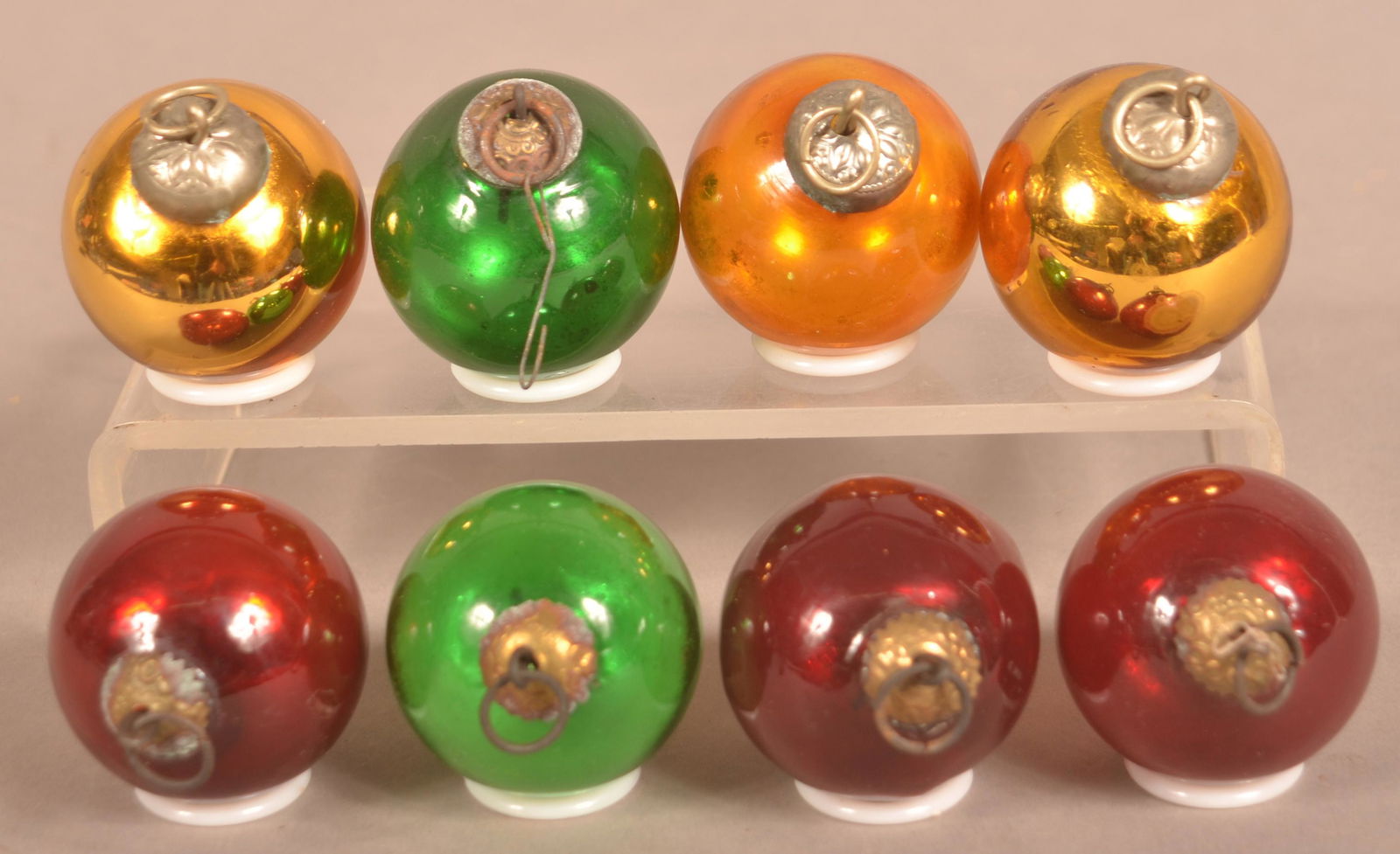 Eight Vintage Kugel Type Ball Ornaments. (1 of 3)