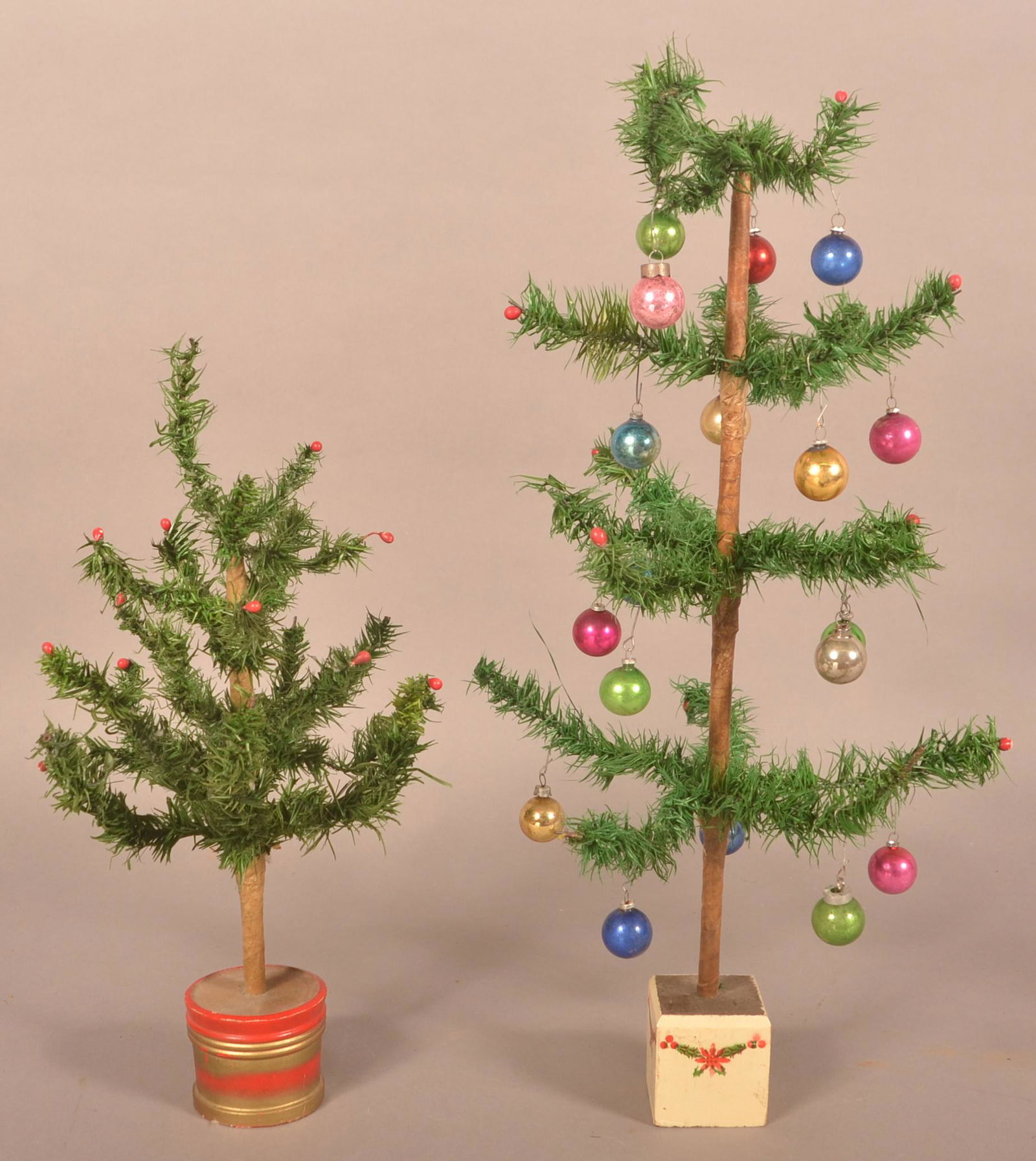 Two Antique German Feather Trees. (1 of 3)