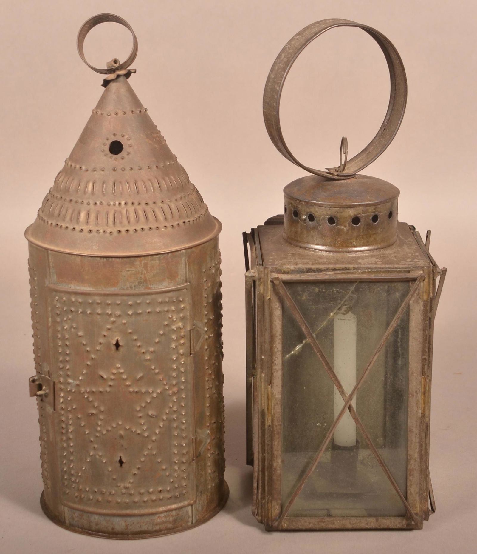 Two 19th Century Tin Candle Lanterns. (1 of 3)