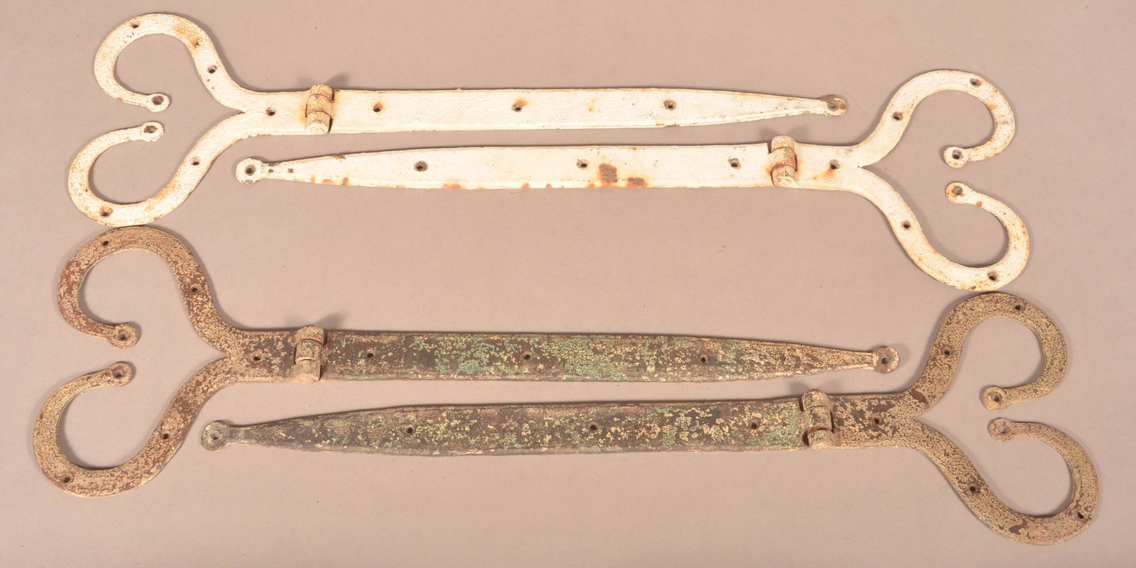 Two Pair of Pennsylvania Wrought Iron Strap Hinges. (1 of 3)