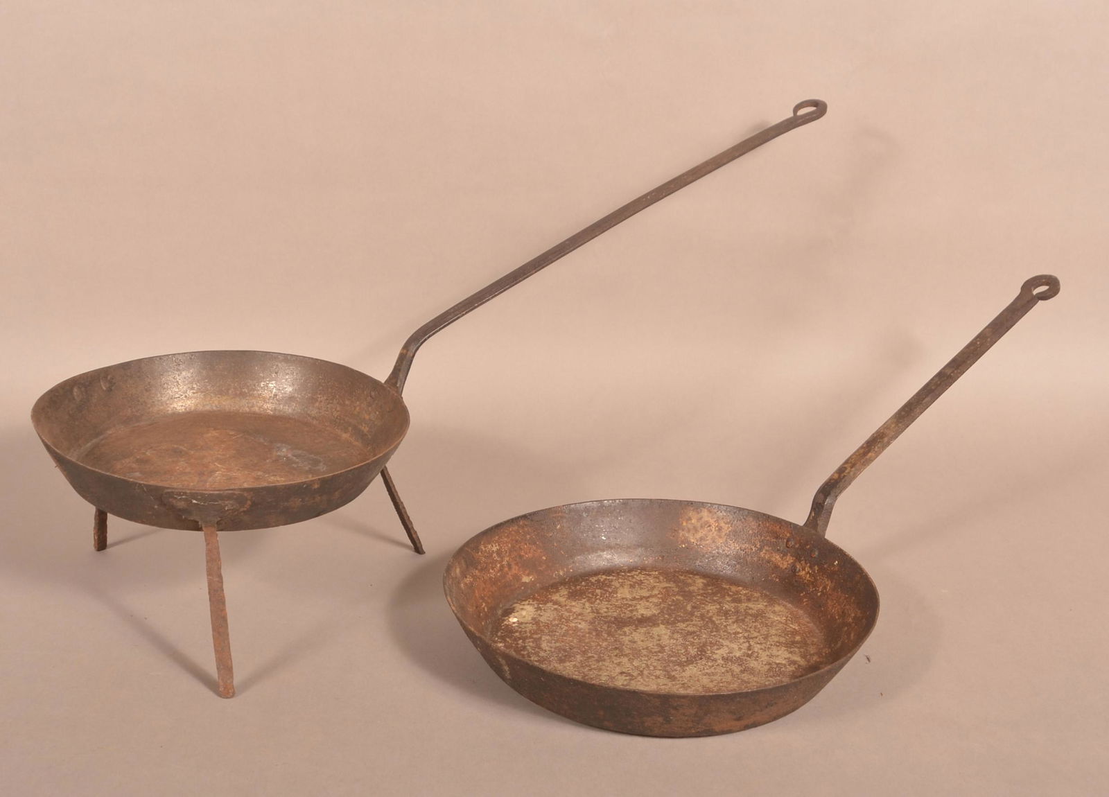 Two Signed "W. Foster" 18th Century Iron Skillets. (1 of 4)