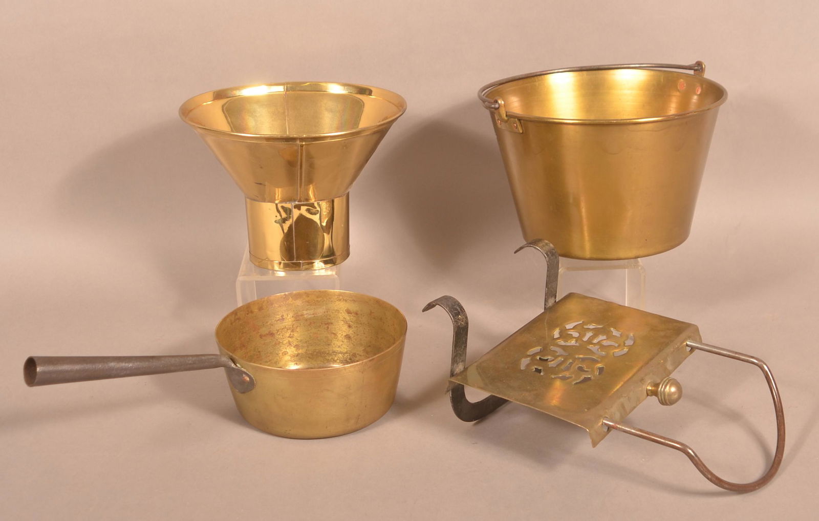 Four Pieces of Antique Brassware. (1 of 4)