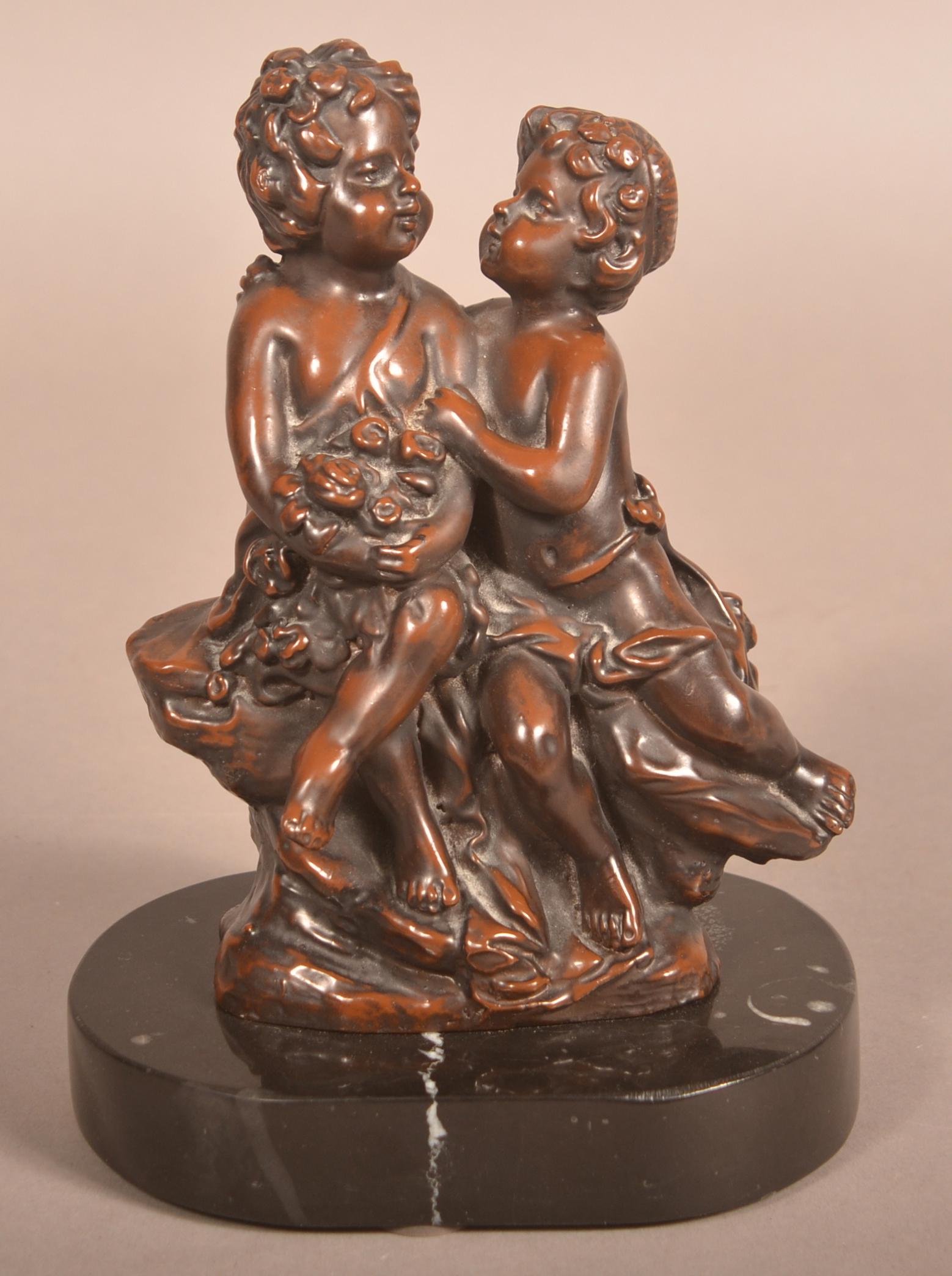 After Auguste Moreau Bronze Sculpture of Two Putti. (1 of 3)