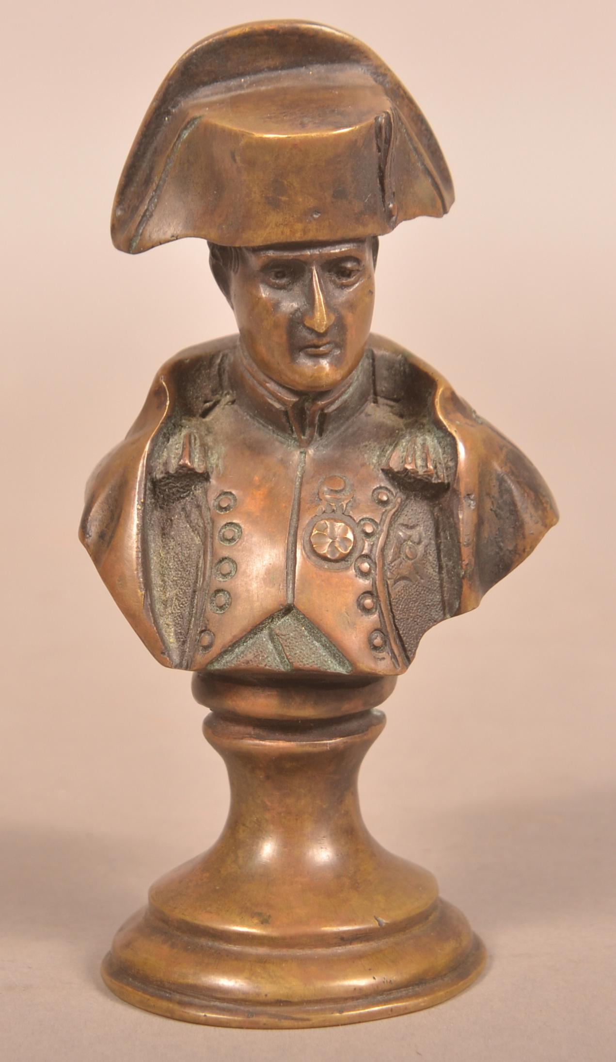 Small French Bronze Bust Sculpture of Napoleon. (1 of 3)