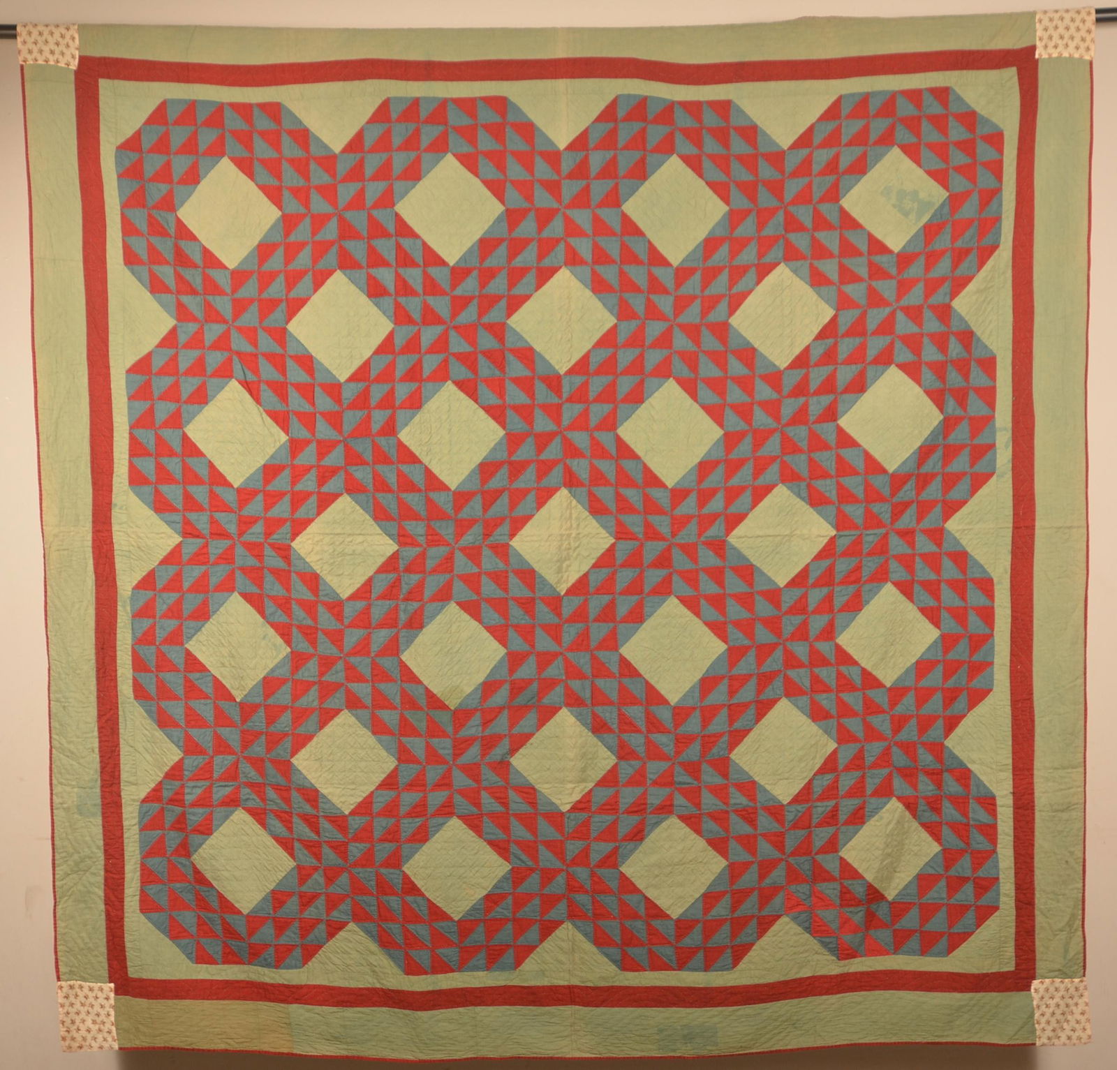 Antique Geometric Pattern Patchwork Quilt. (1 of 6)