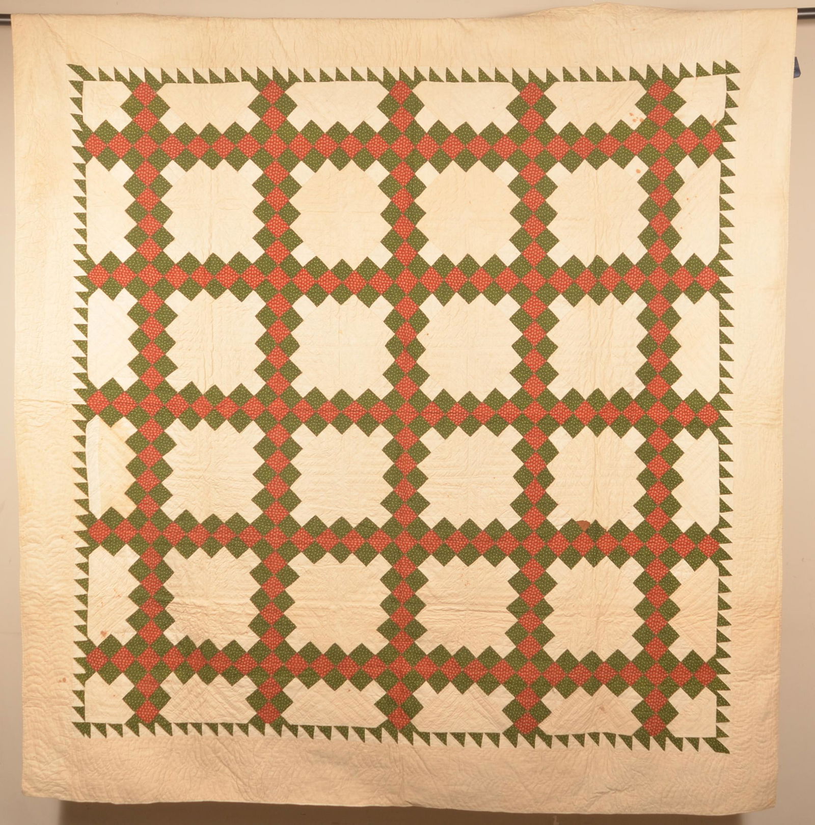 Antique Geometric Pattern Patchwork Quilt. (1 of 4)