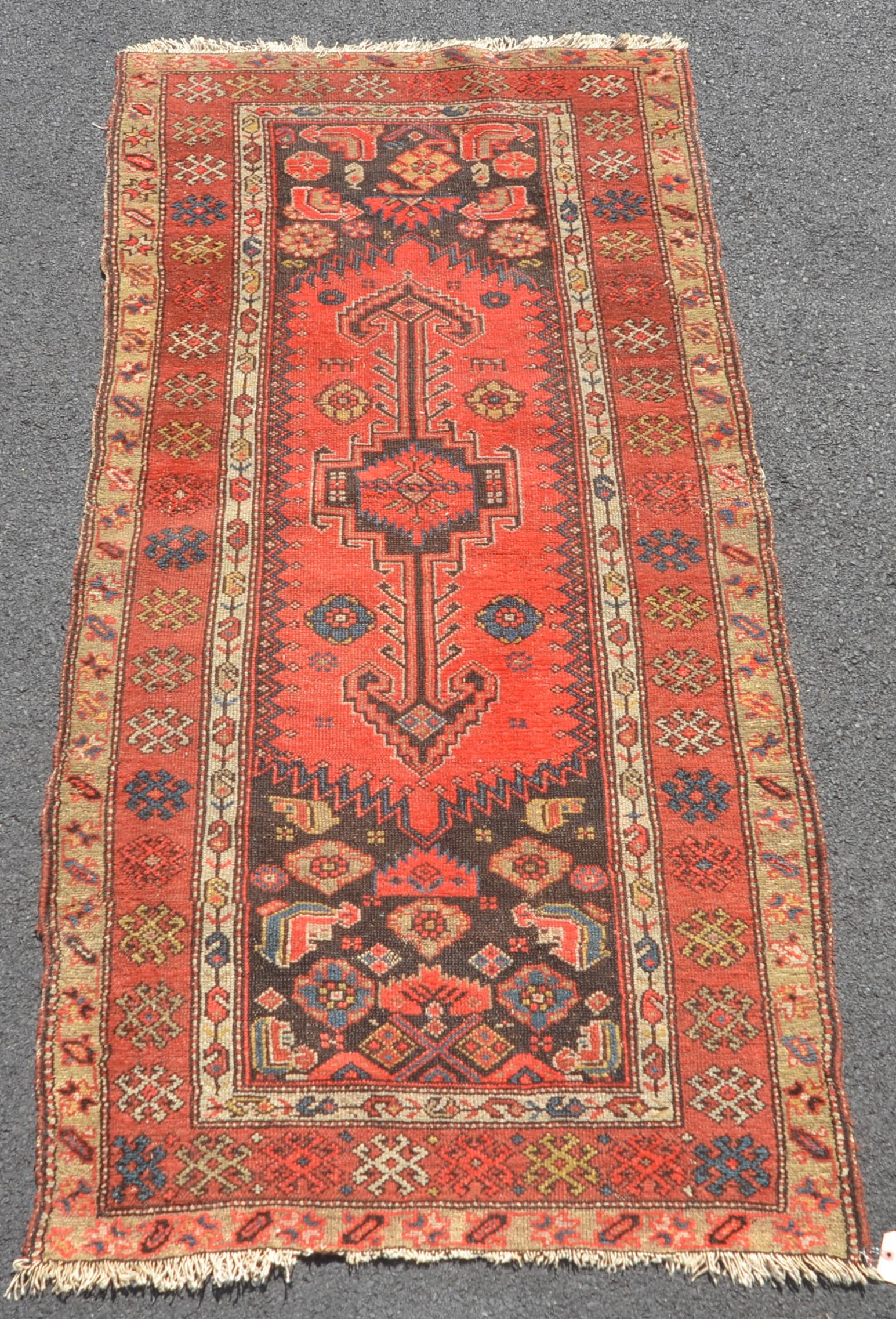 Antique Geometric Pattern Oriental Runner. (1 of 5)