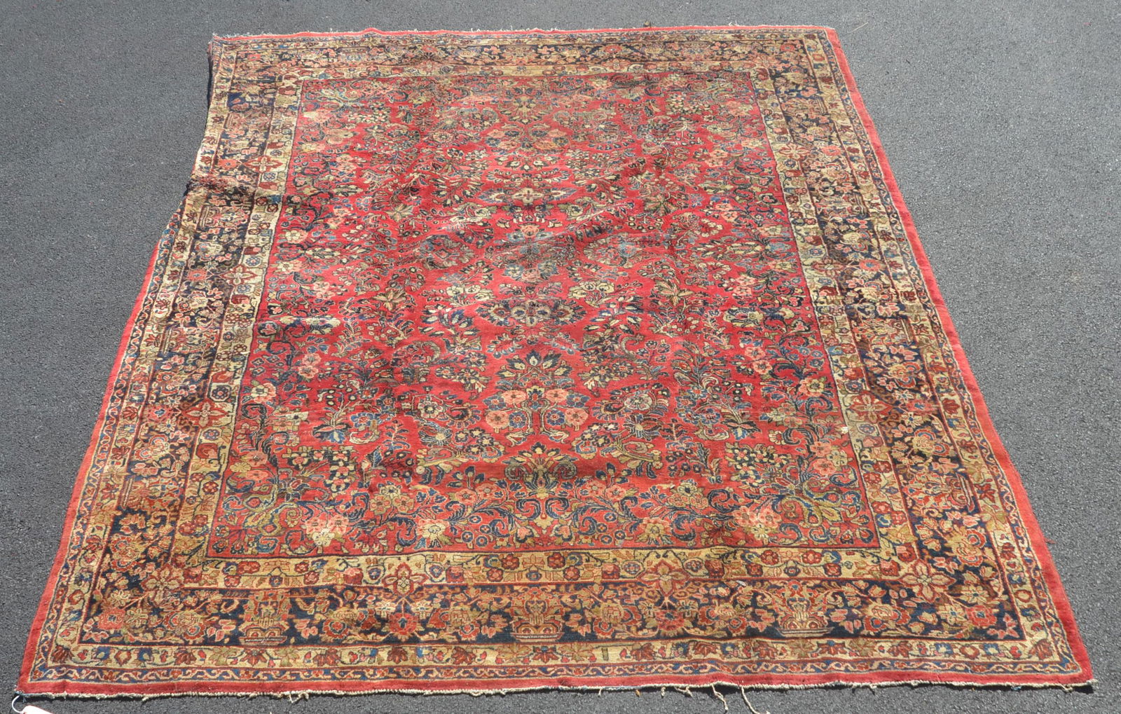 Antique Floral Pattern Oriental Room Size Rug. (1 of 9)