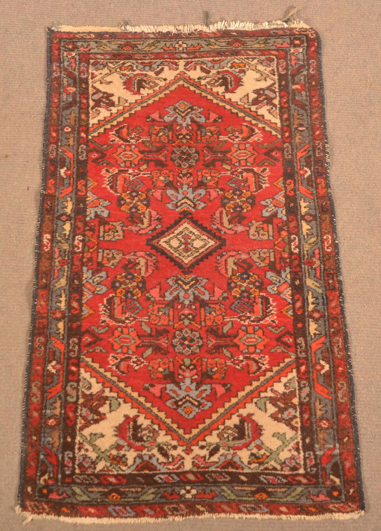 Small Antique Floral Pattern Oriental Area Rug. (1 of 5)