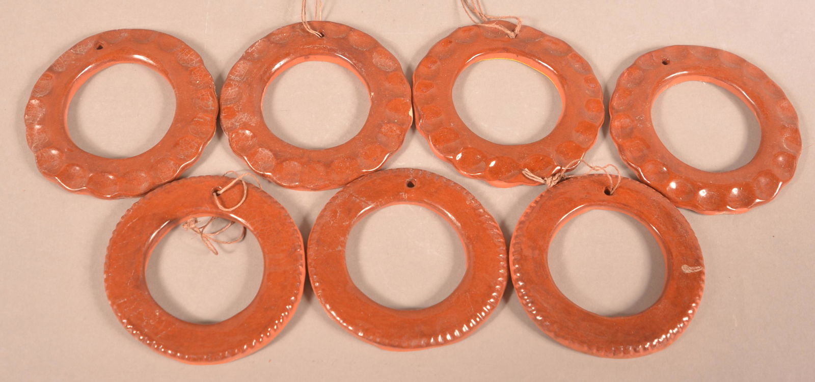 (7) Foltz 2011 Redware Christmas Ornaments (1 of 2)