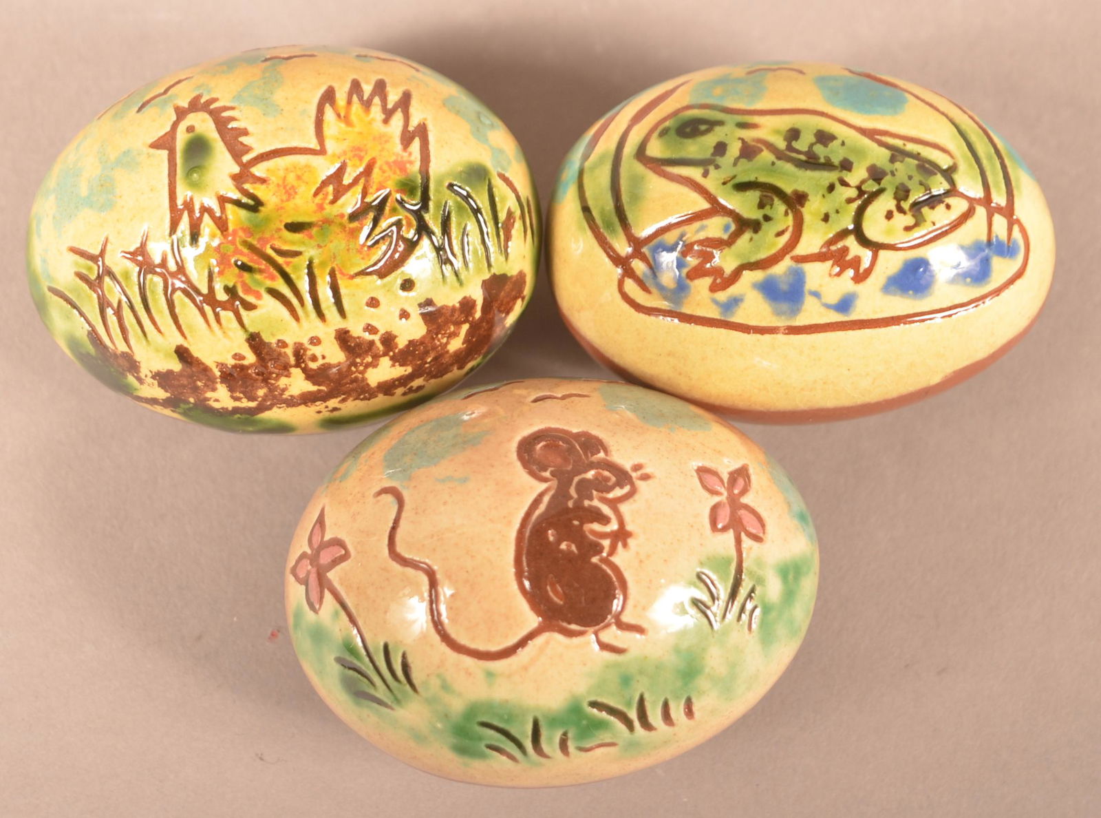(3) LB (Lester Breininger) Decorative Eggs (1 of 2)