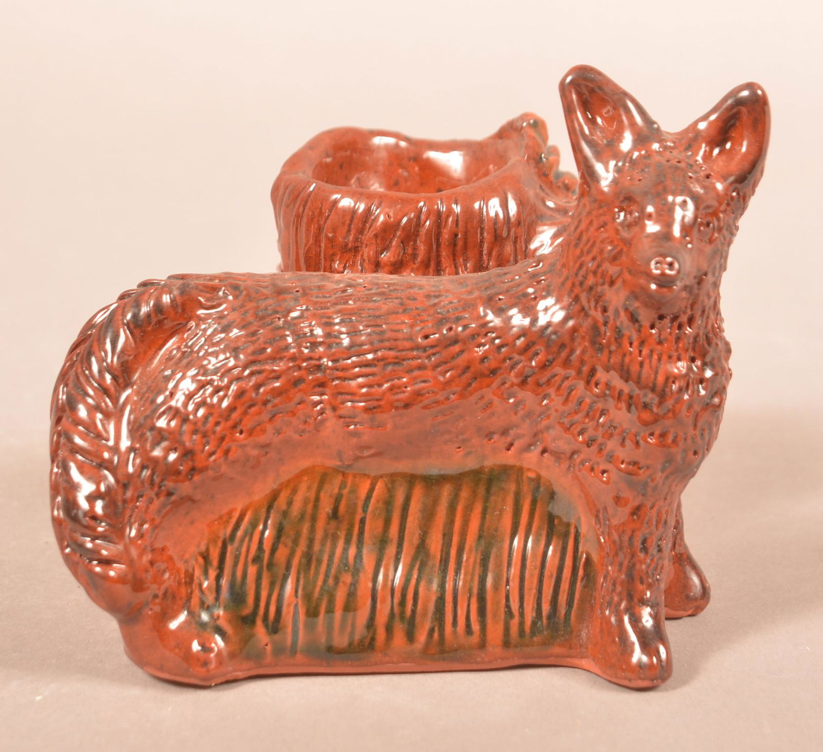 Foltz 2000 Molded & Incised Decorated Fox (1 of 3)