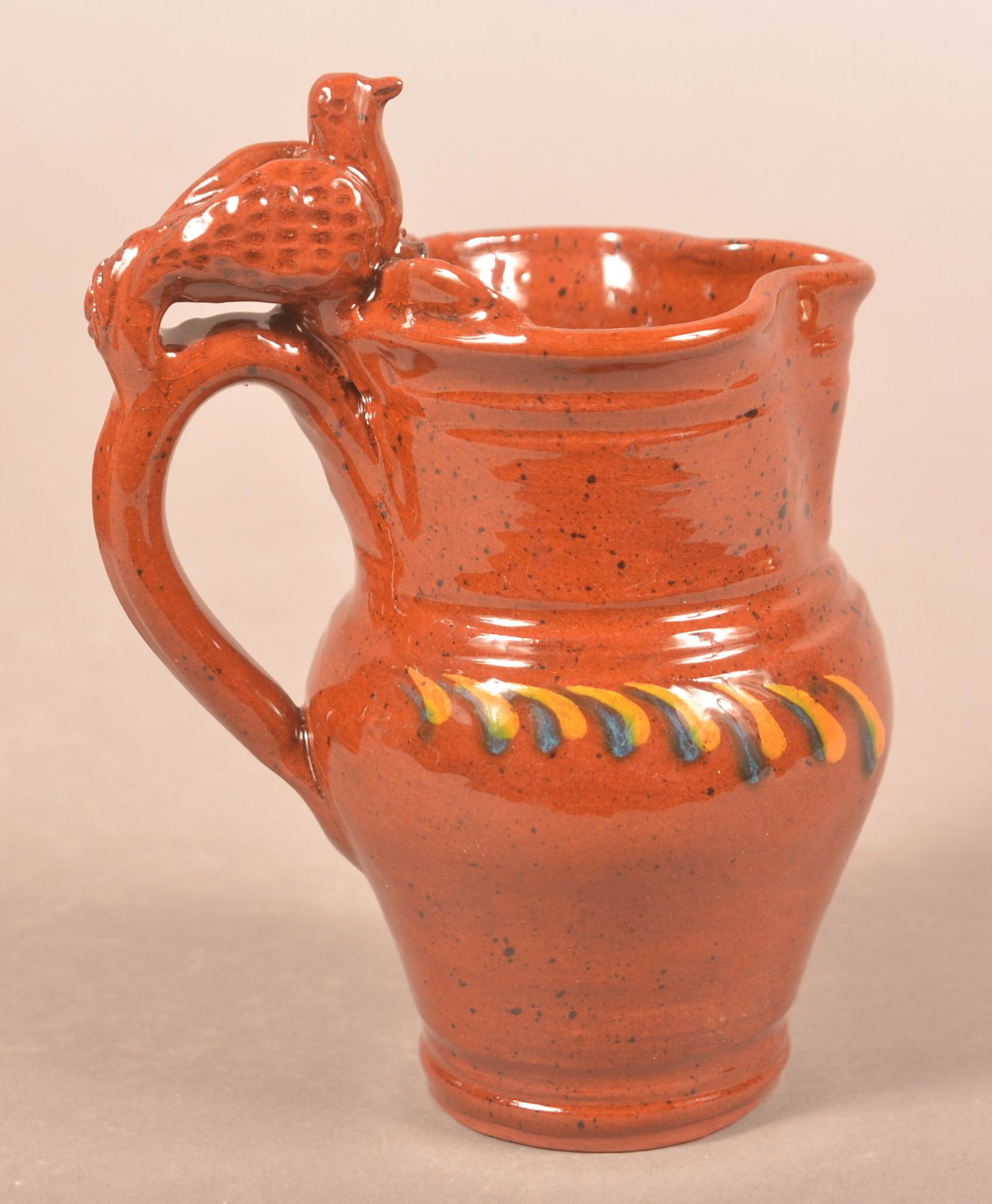 Foltz 2005 Small Redware Creamer (1 of 3)