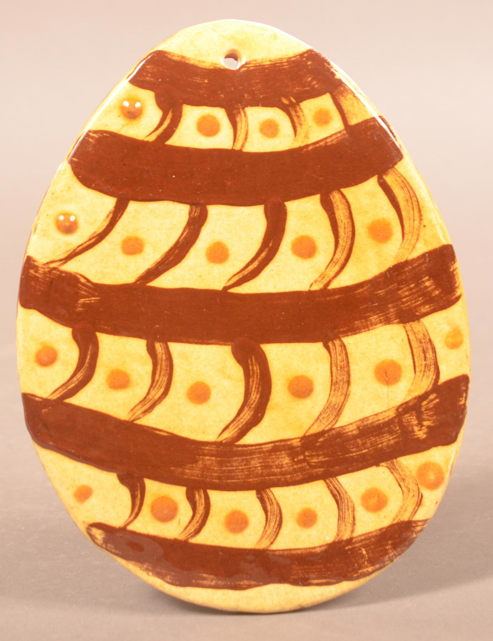 Foltz Redware Glazed Easter Egg Ornaments (1 of 2)