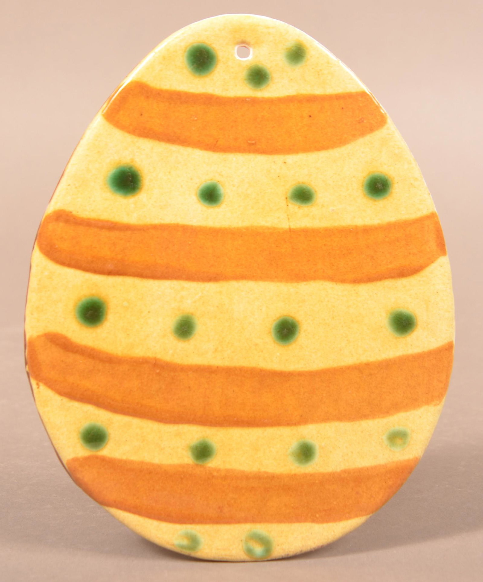 Foltz Redware Glazed Easter Egg Ornaments (1 of 2)