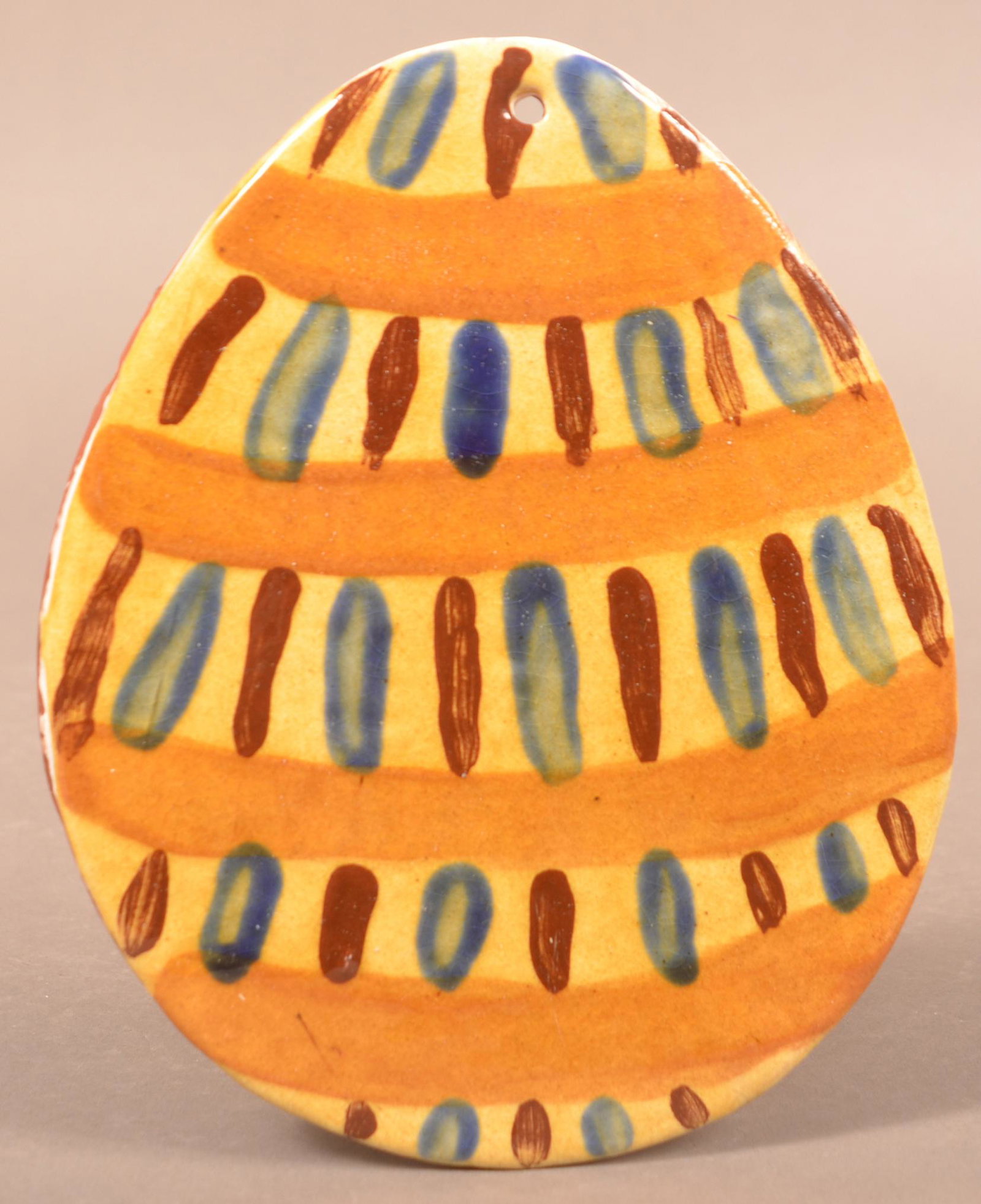 Foltz Redware Glazed Easter Egg Ornaments (1 of 2)