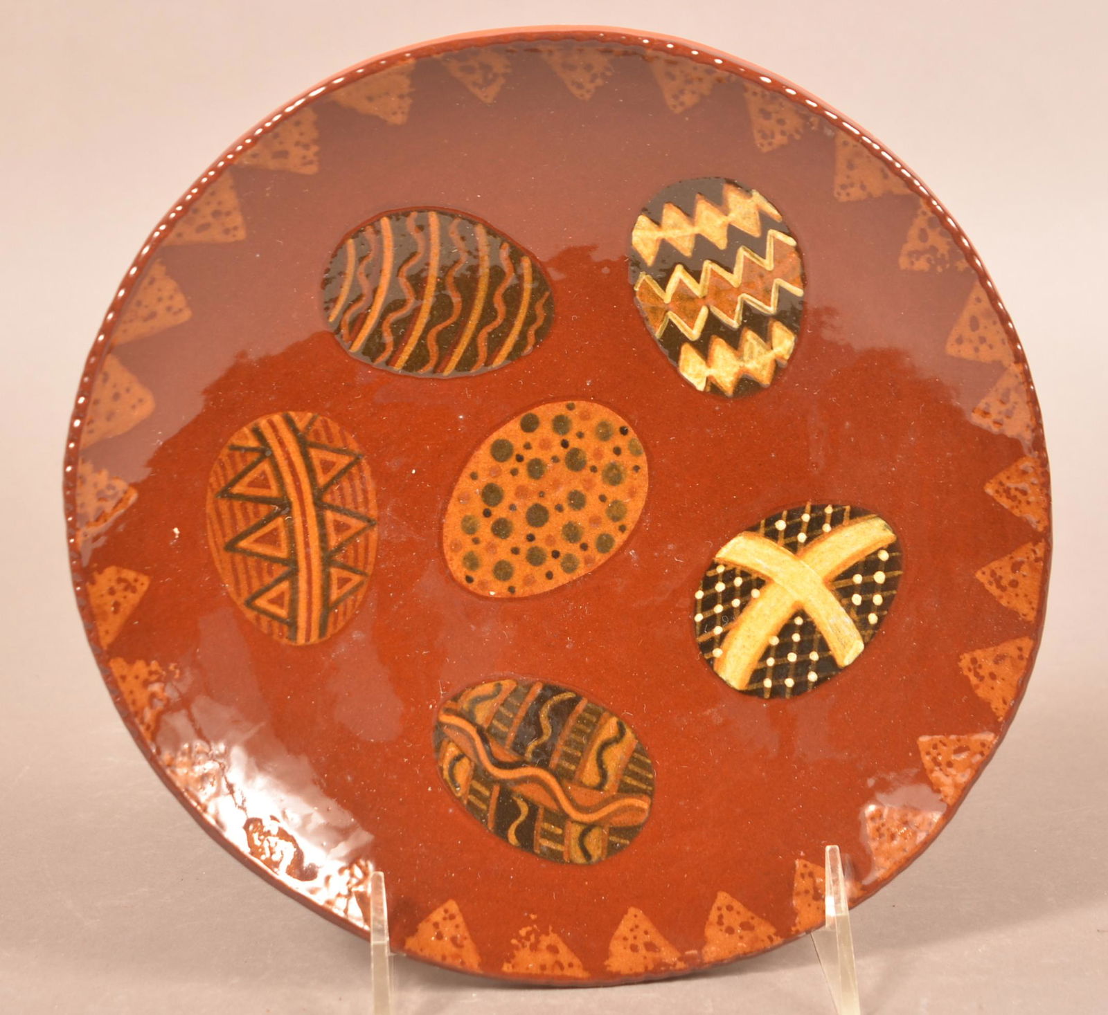Foltz 2004 Glazed Redware Plate (1 of 2)