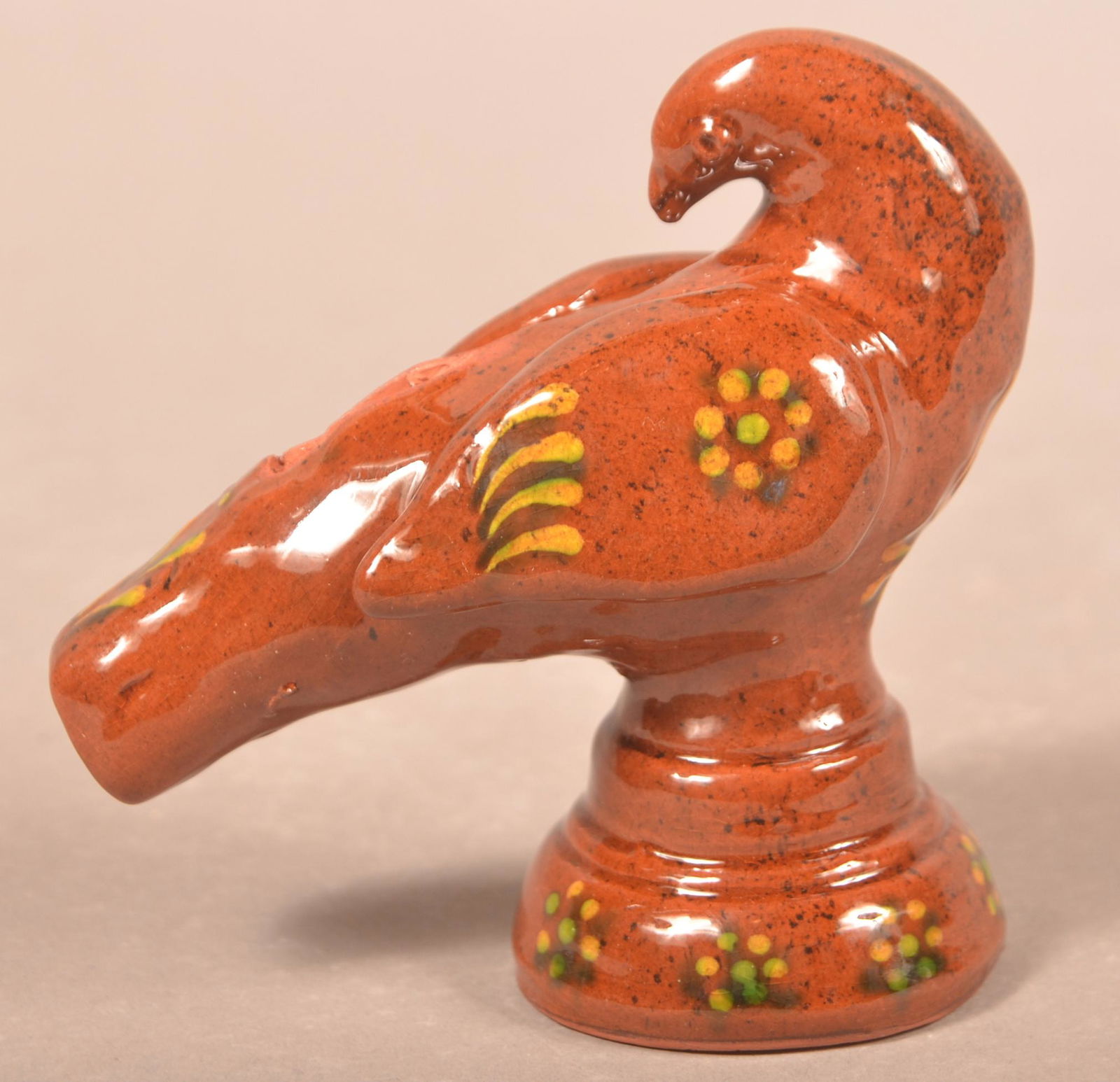 Foltz 2008 Redware Glazed Bird Whistle (1 of 4)