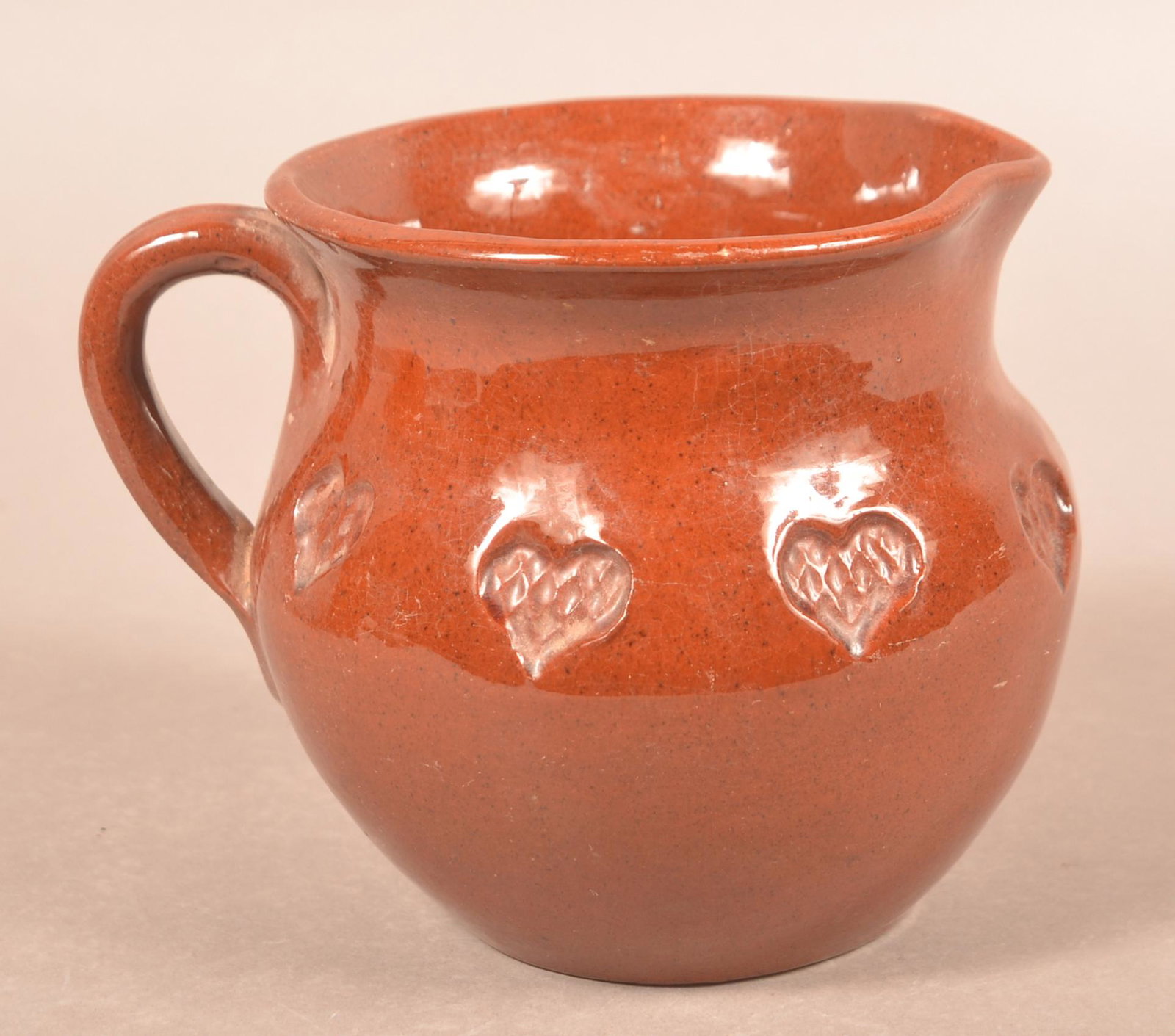 Early Foltz 1983 Glazed Redware Pitcher (1 of 3)