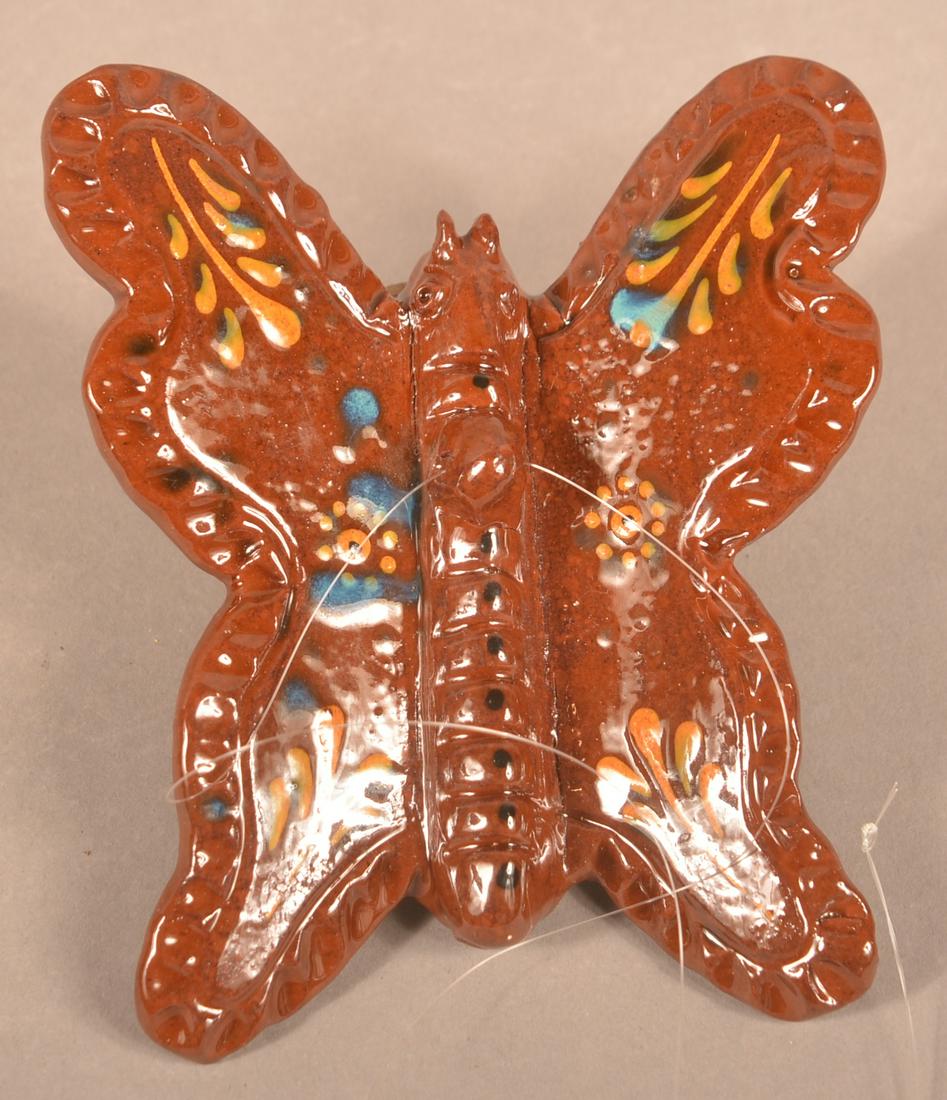 Foltz Redware Butterfly Ornament (1 of 2)
