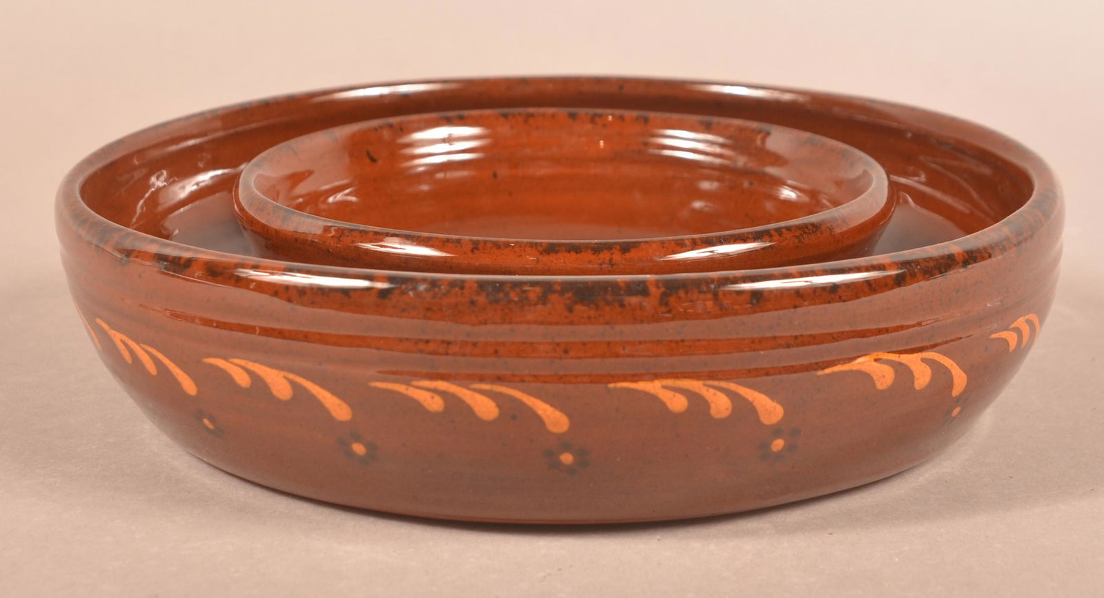 Foltz 2007 Redware Circular Flower Ring (1 of 2)