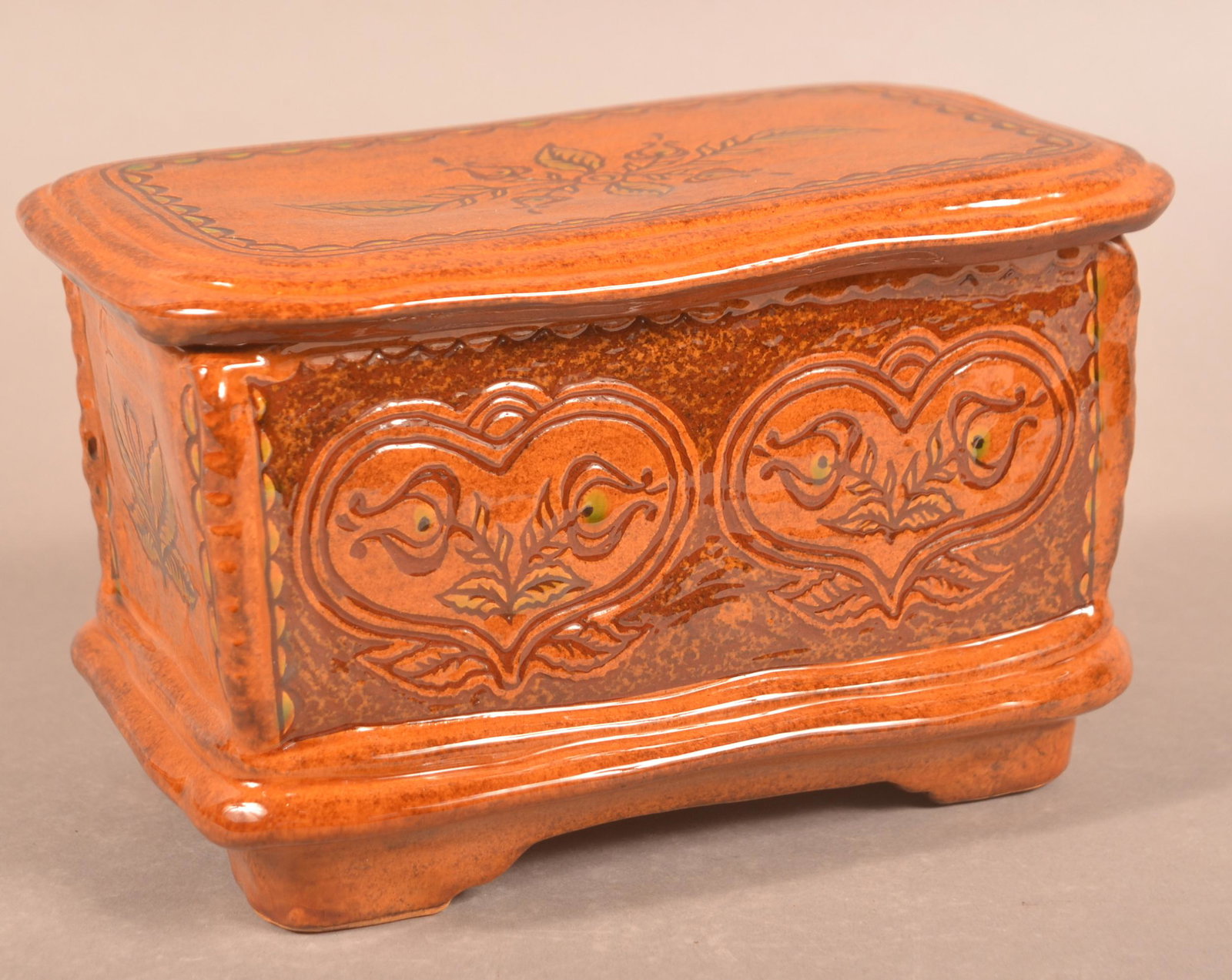 Foltz Redware Trinket Box (1 of 5)