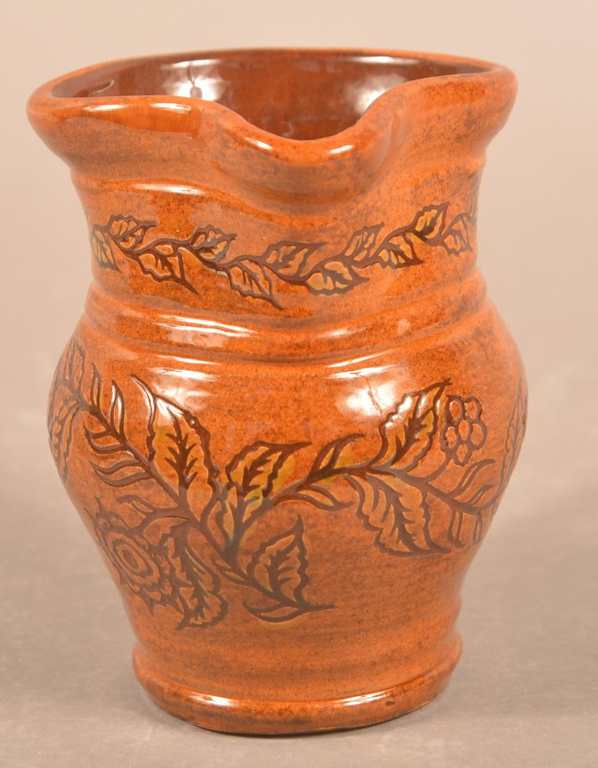 Foltz 2006 Sgraffito Decorated Redware Cream Pitcher (1 of 4)