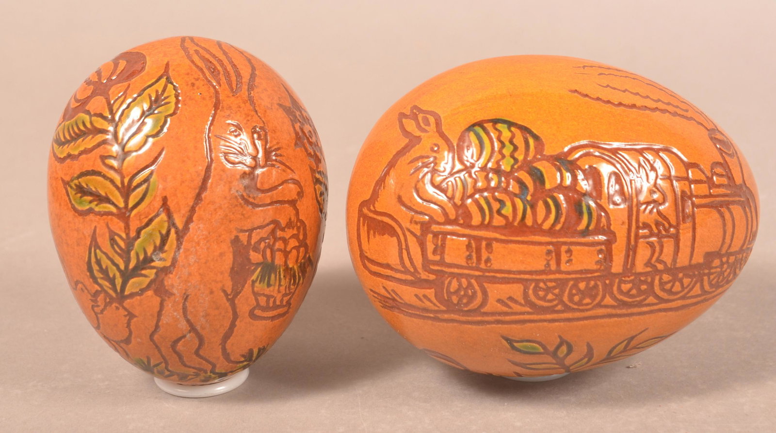 (2) Foltz 2005 & 2002 Figural Easter Eggs (1 of 3)