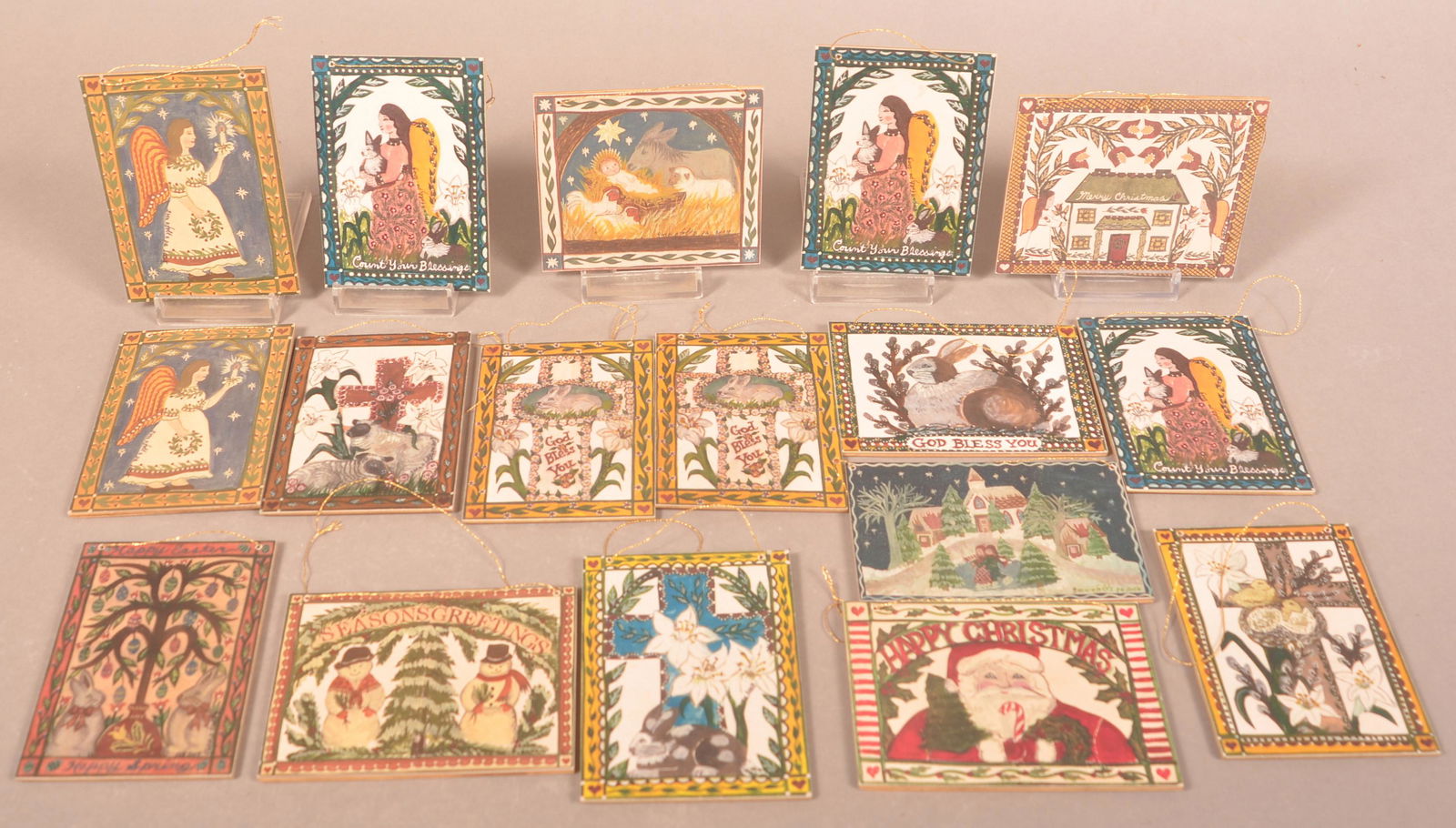 (17) Gwen Foltz Small Print on Board  Ornaments (1 of 1)