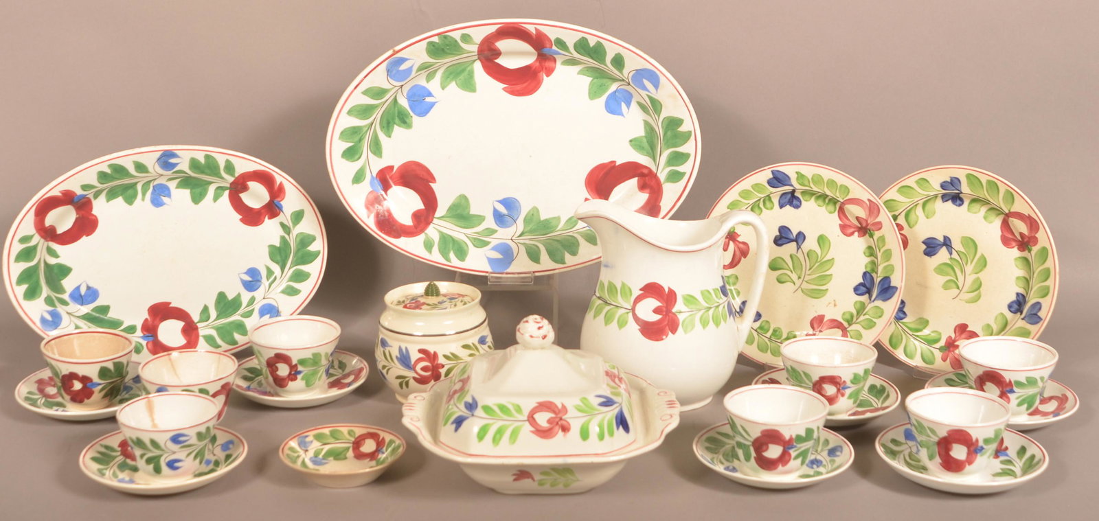 24 Pieces of Late Adams Rose Ironstone China. (1 of 2)