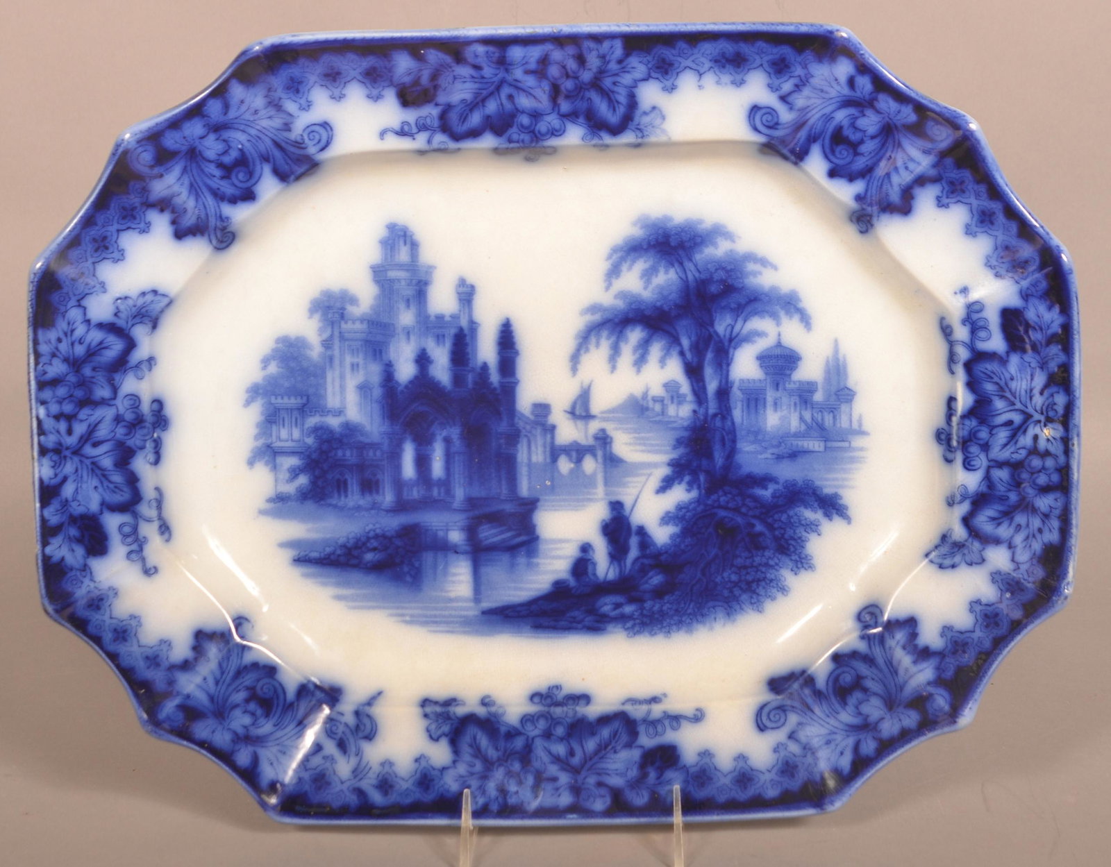 Flow Blue "Coburg" Ironstone China Large Platter. (1 of 2)