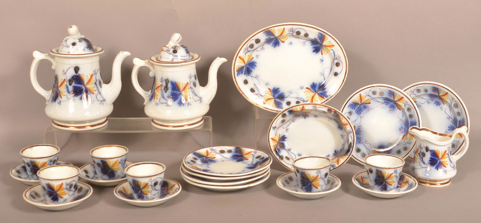 Gaudy Ironstone "Blackberry" China Coffee/Tea Set. (1 of 3)