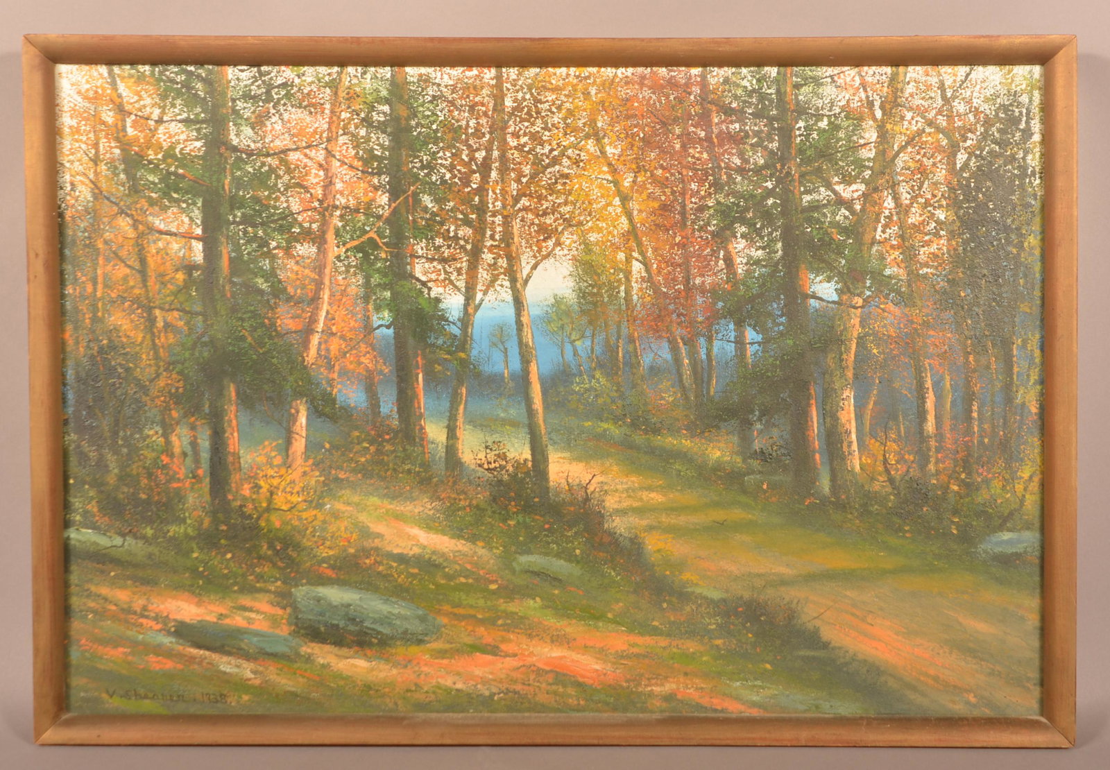 Victor Shearer Oil on Canvas Landscape Painting. (1 of 3)