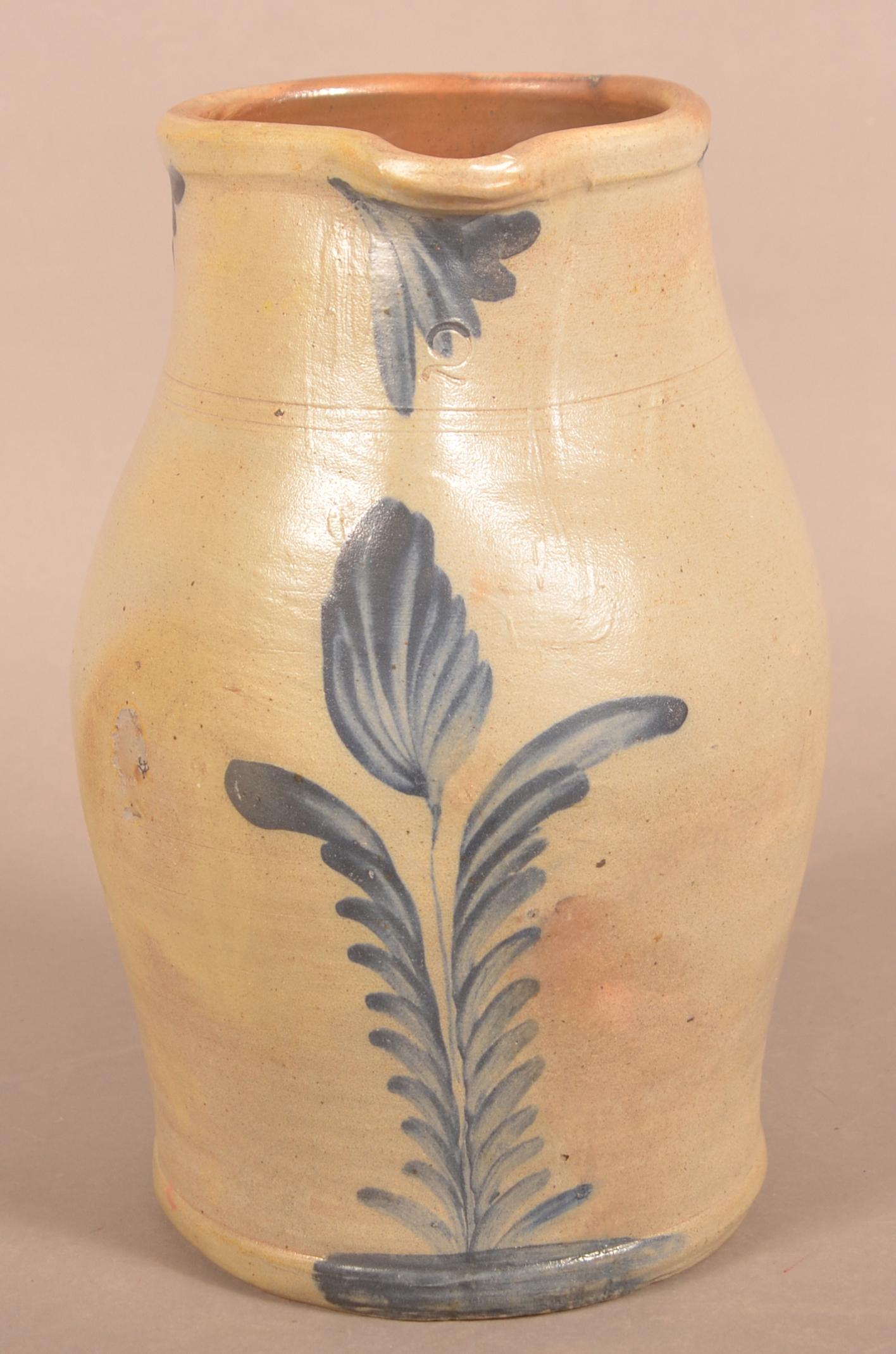 2-Gallon Stoneware Pitcher Attributed to Remmey. (1 of 4)