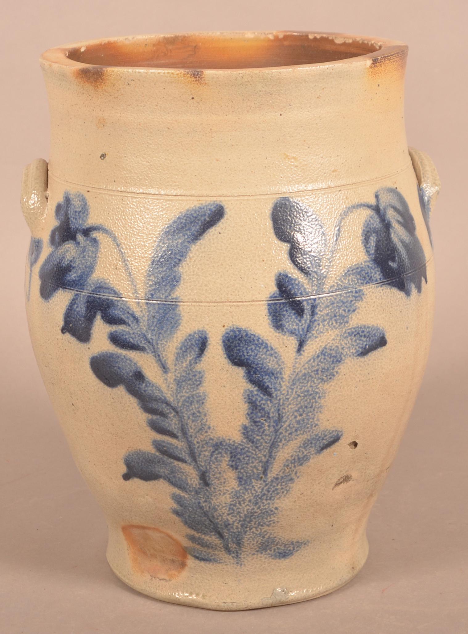 3-Gallon Stoneware Crock Attributed to Remmey. (1 of 5)