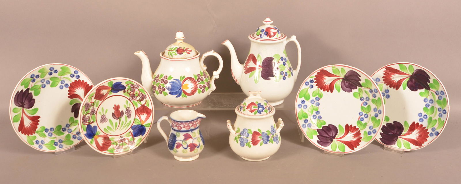 Lot of Virginia Rose Pattern Stick Spatter China. (1 of 1)